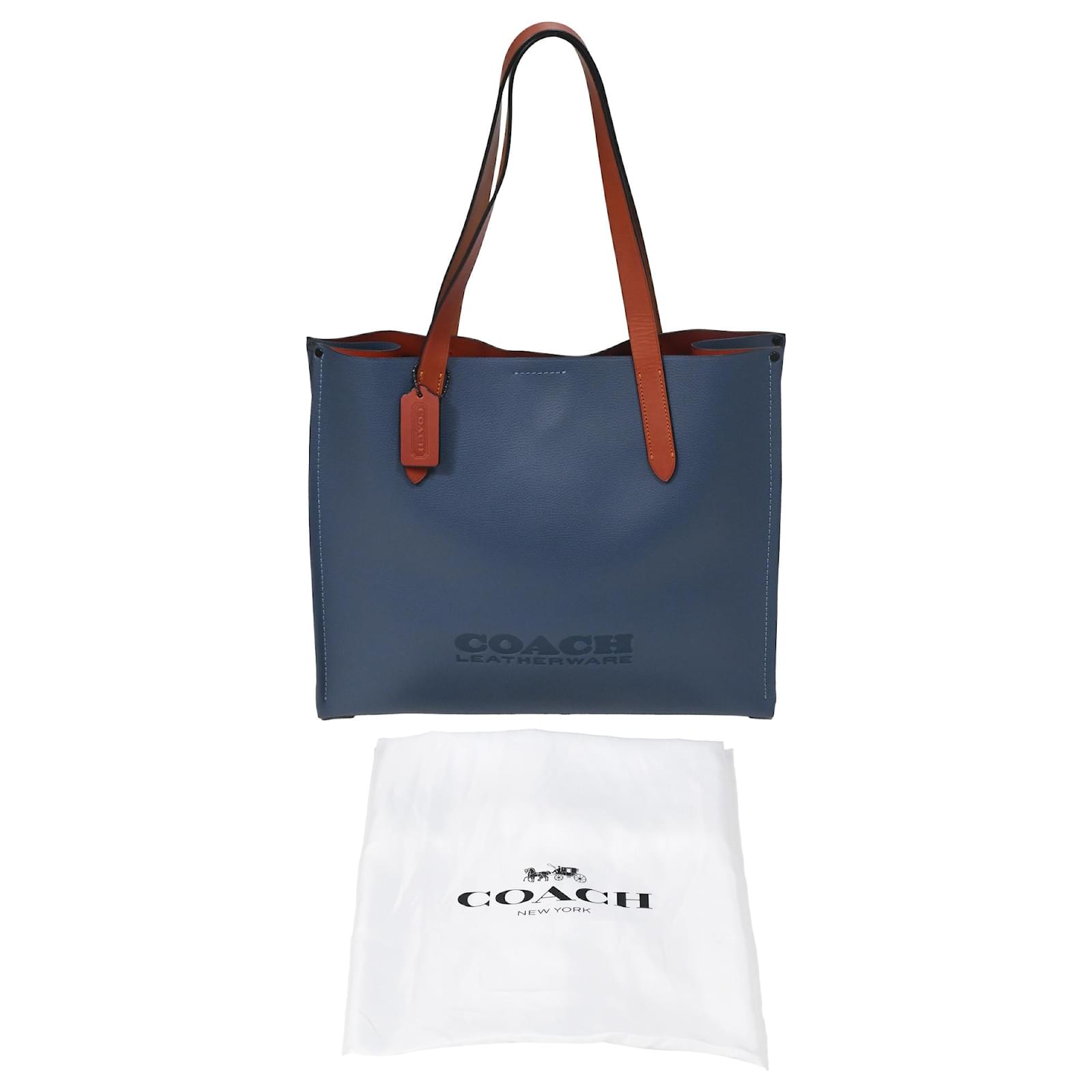 Coach Relay Tote Bag in Blue Leather Joli Closet