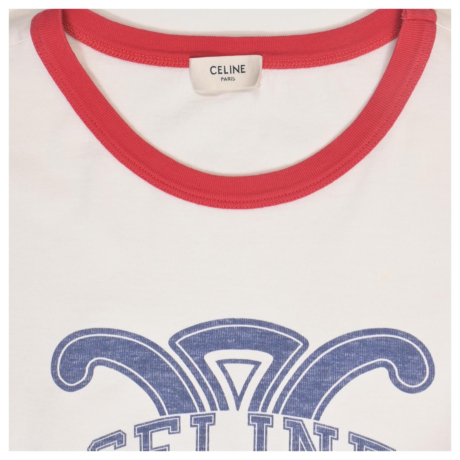 セリーヌ Cotton t-shirt with multicolor print regular t-shirt IN cotton jersey - BLACK / MULTICOLOR | CELINE