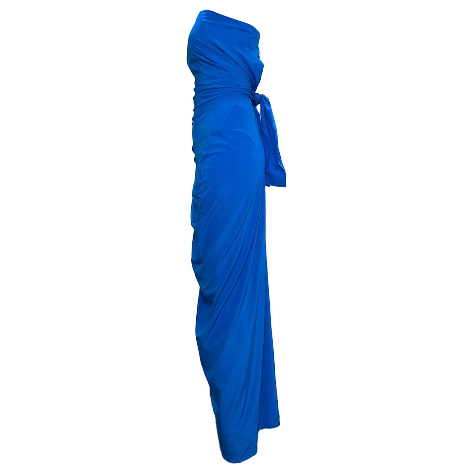 proenza schouler odette strapless maxi dress Proenza Schouler's Odette Cerulean Dress by Proenza Schouler