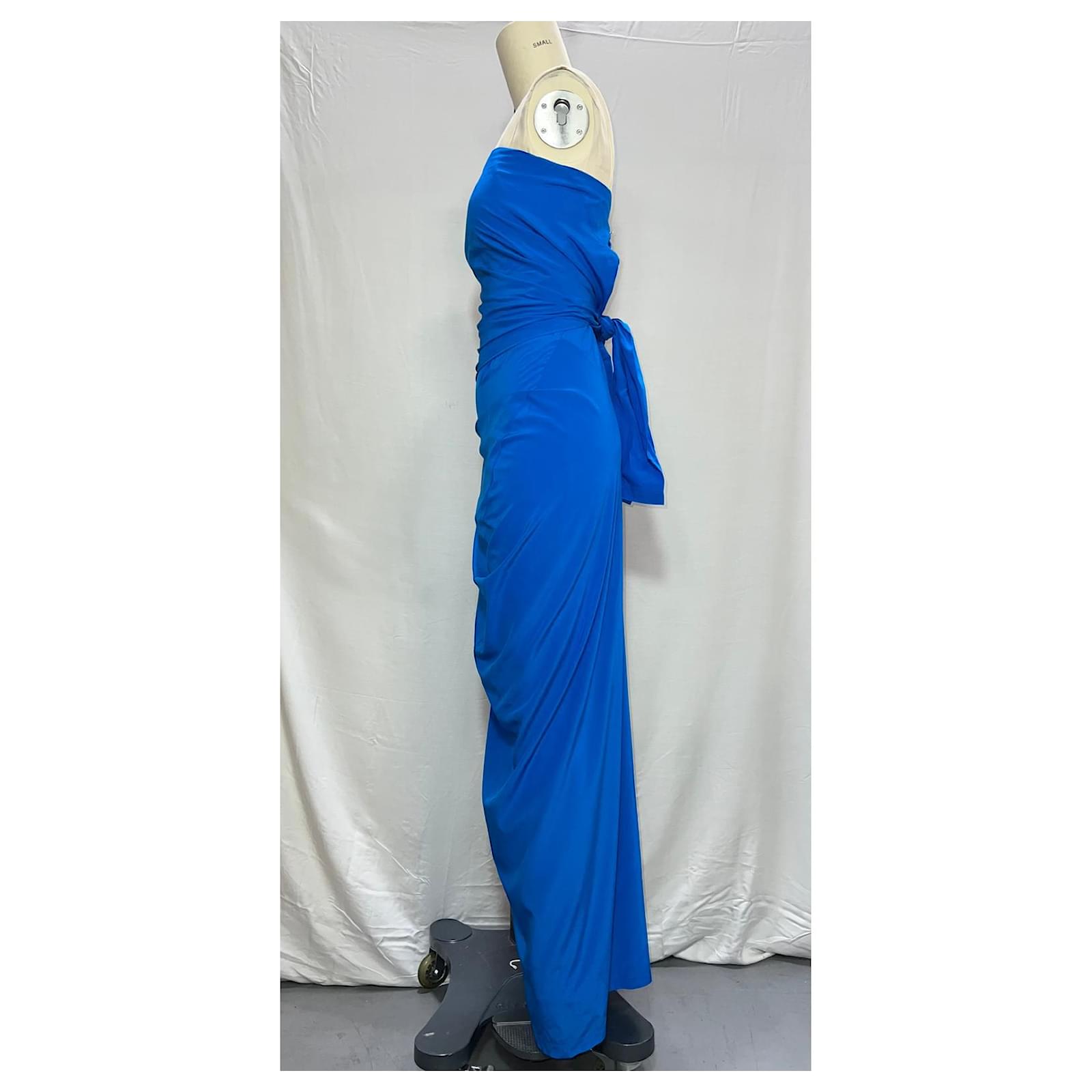 proenza schouler odette strapless maxi dress Proenza Schouler's Odette Cerulean Dress by Proenza Schouler