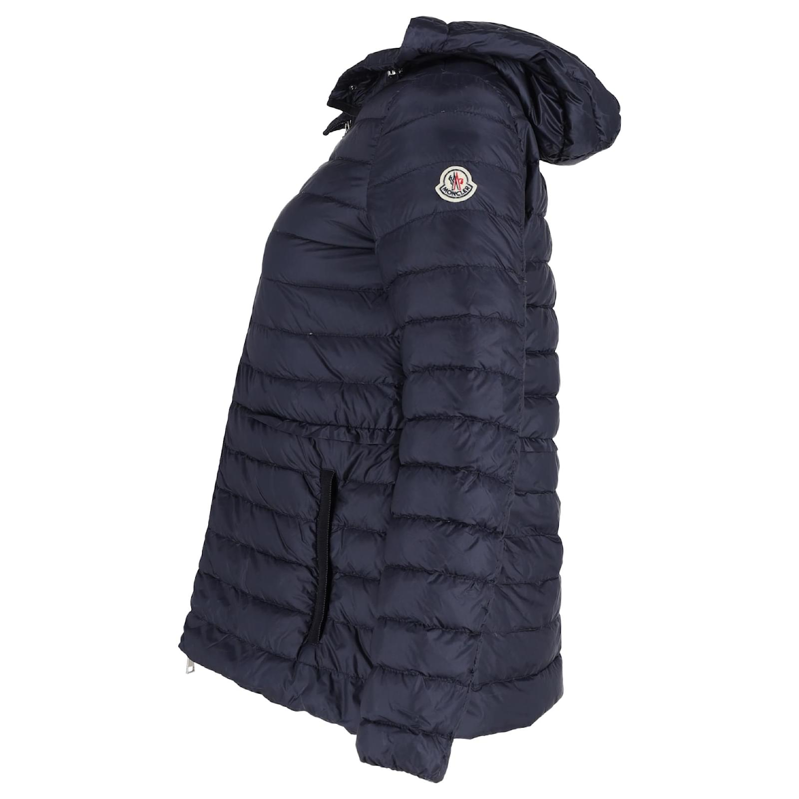 MONCLER Size S Navy Polyamide Blend Zip Up Jacket