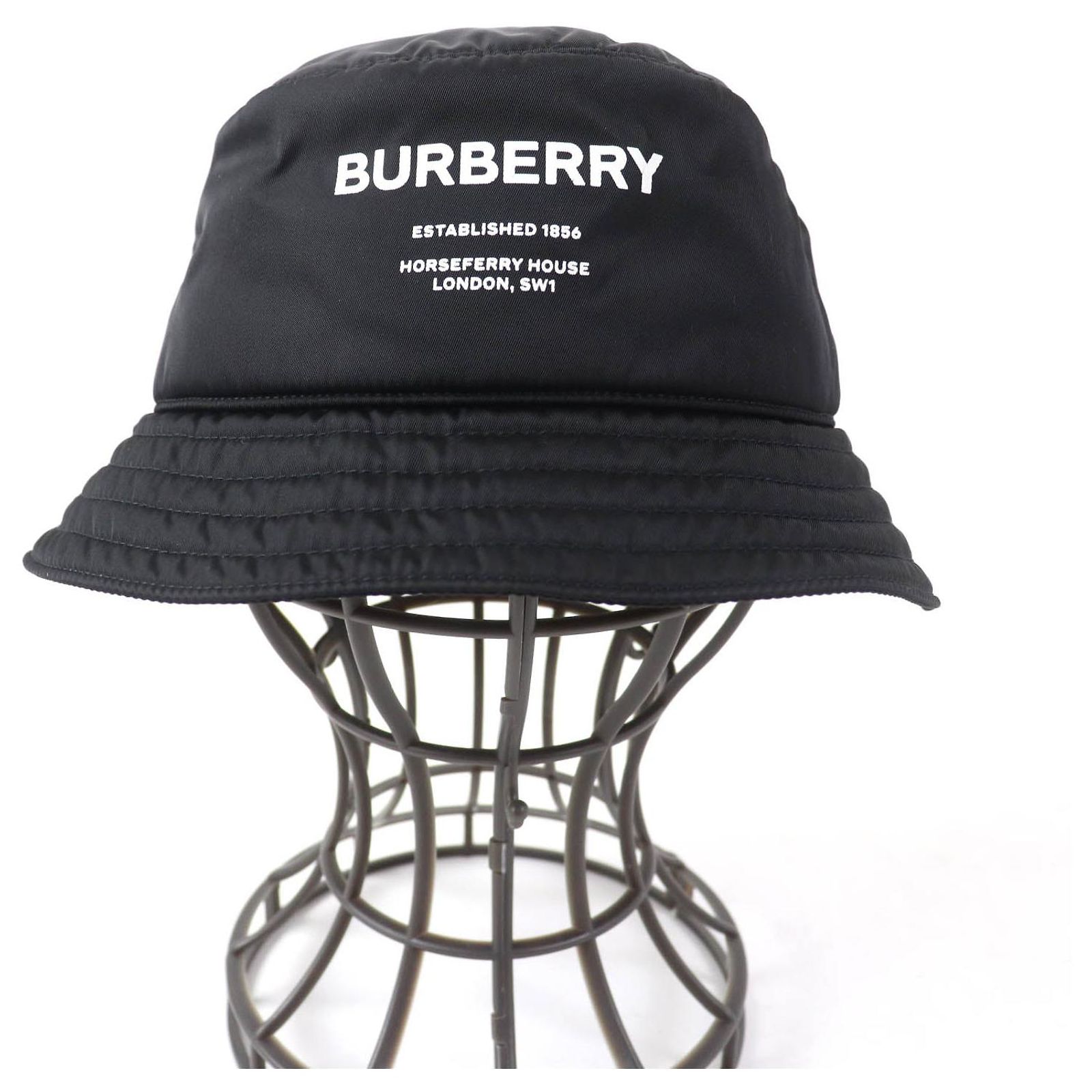 Burberry Nylon Horseferry Logo Bucket Hat Black ref.1751979 