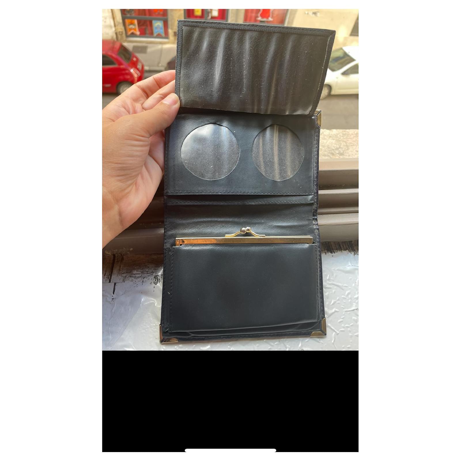Christian Dior Dior monogram wallet Navy blue Cloth ref.JC1753318