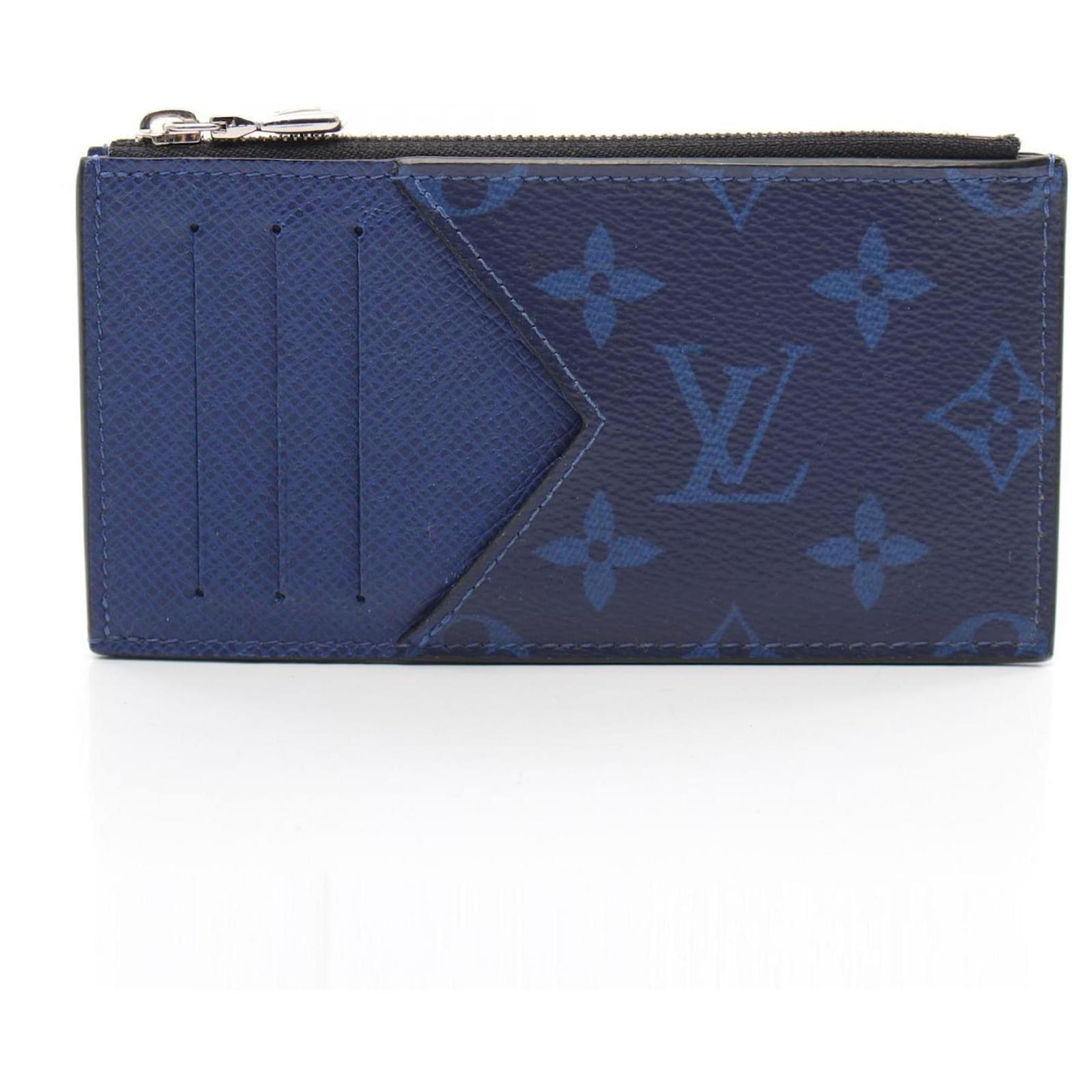 Louis Vuitton Coin Purse in Cobalt and Navy Blue Navy blue Leather ref ...