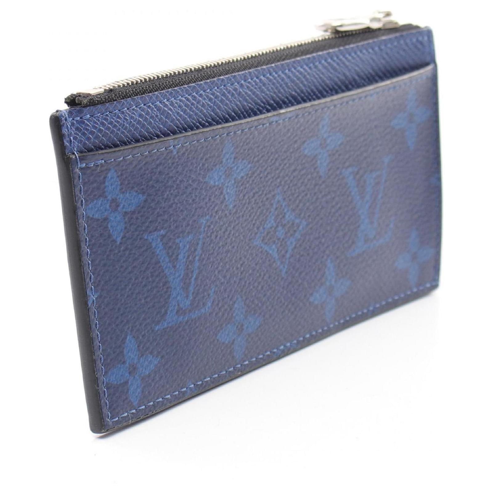 Louis Vuitton Coin Purse in Cobalt and Navy Blue Navy blue Leather ref ...