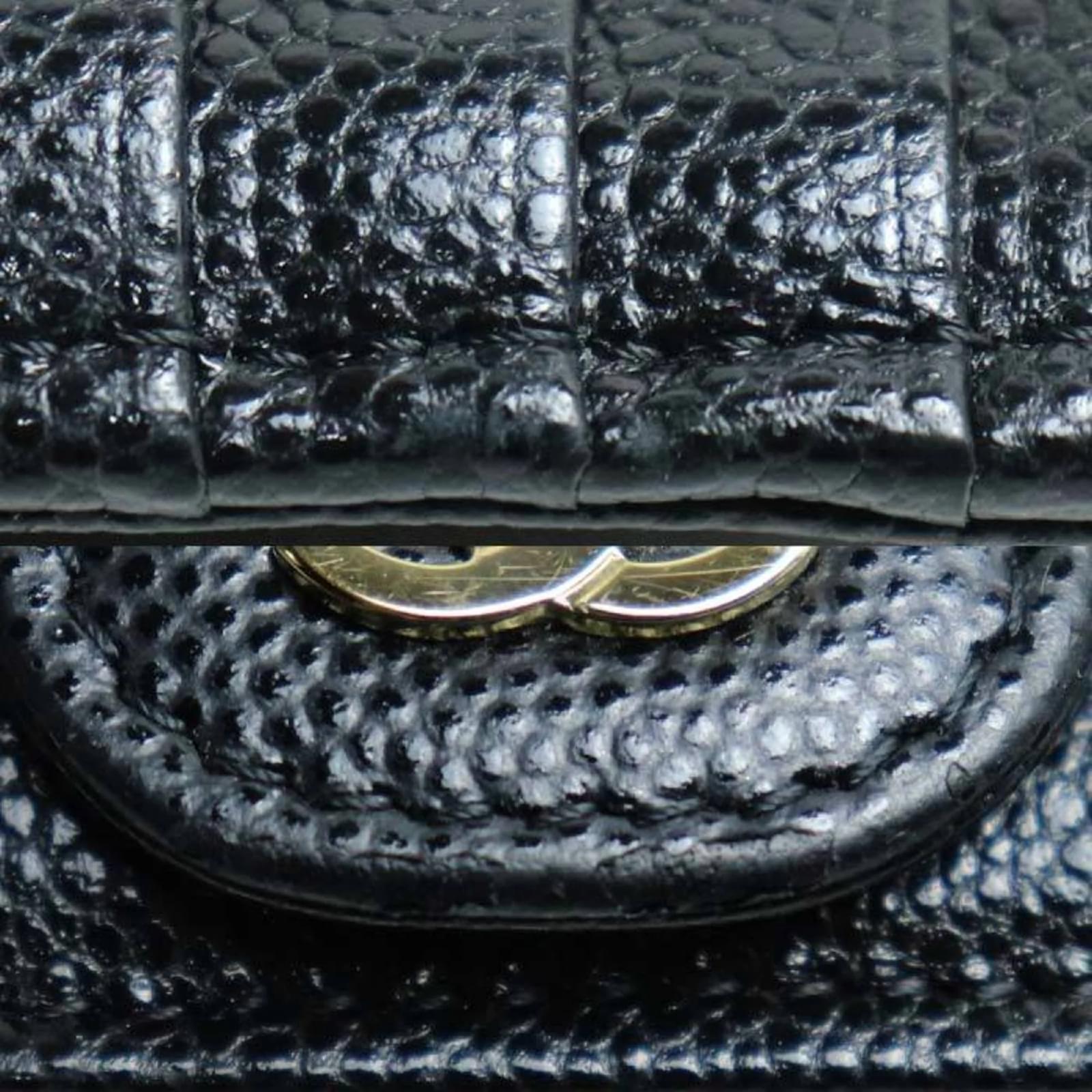 Chanel Matelasse Classic Zip Card Case Coin Black Leather
