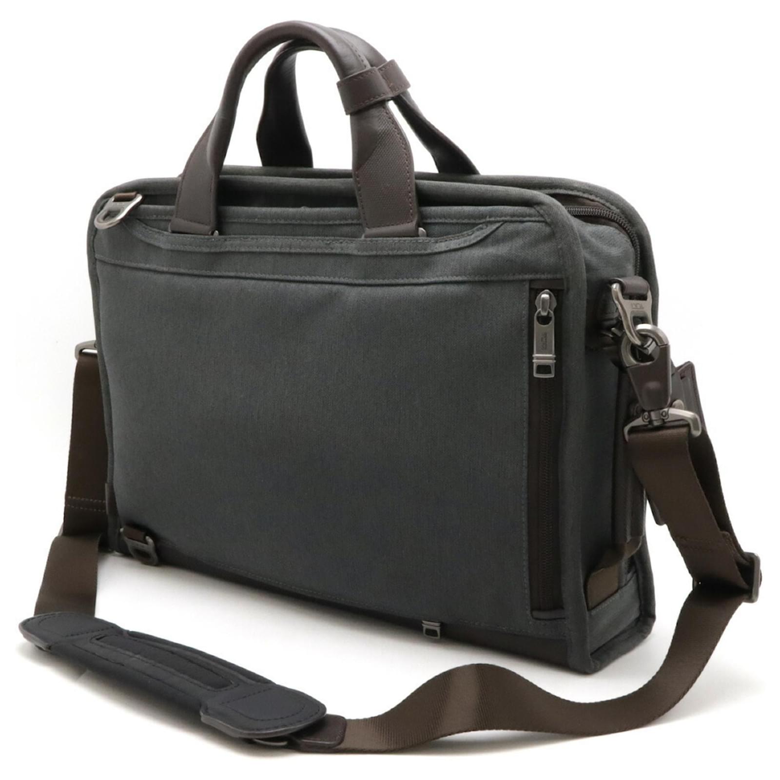 TUMI ALPHA 3 3WAY Shoulder Backpack Brown Leather Nylon ref