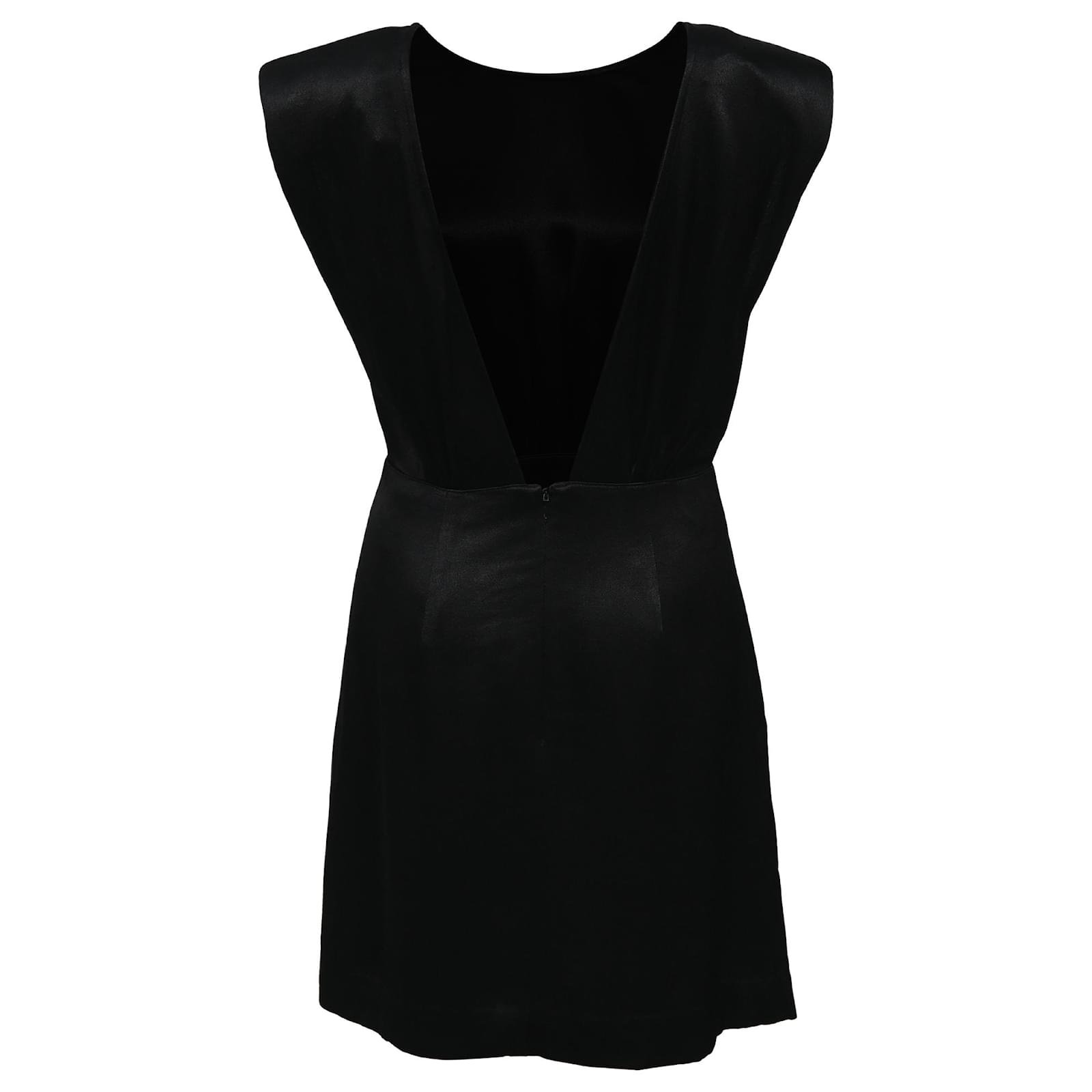 Ba&Sh Mini Scoop Neck Backless Dress in Black Satin ref.1755923 - Joli  Closet