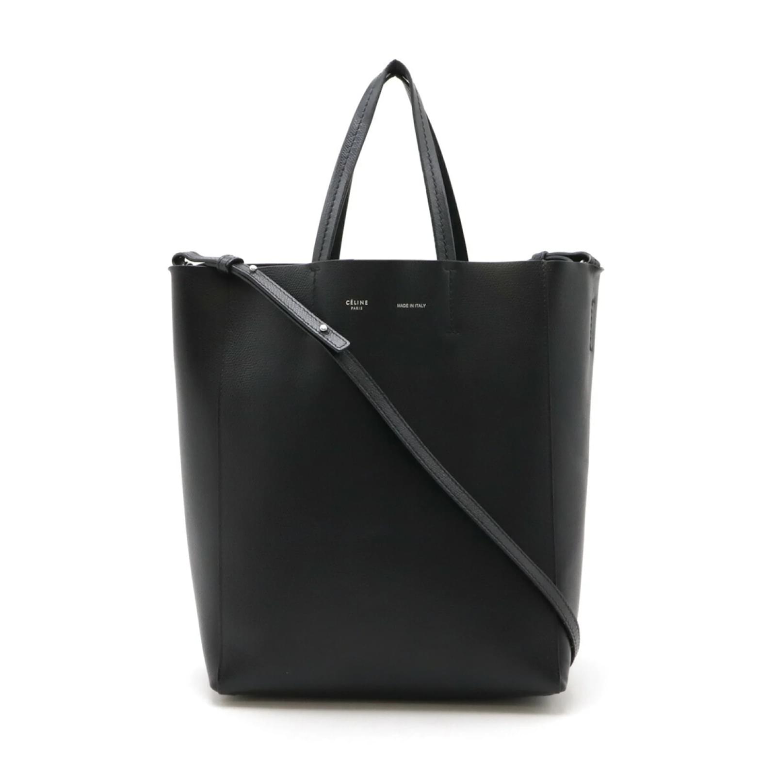 Celine Celine Vertical Cabas Small Tote Bag Black Leather ref.1756258 Joli Closet