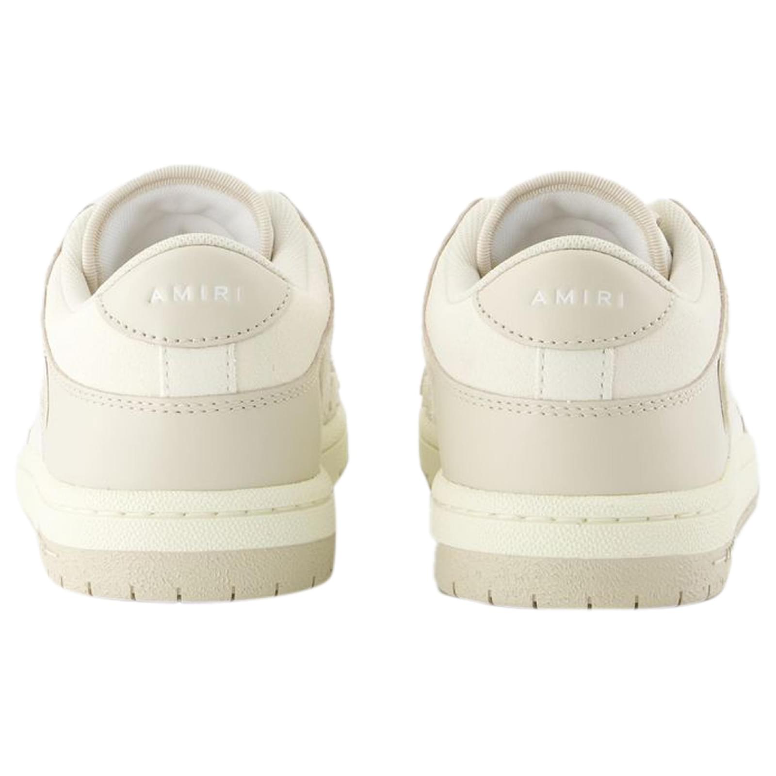 【関税込み】AMIRI ベージュ＆ブラウン Skel Top Low スニーカー Skel Top Low Sneakers - Amiri - Leather - Beige Brown Pony