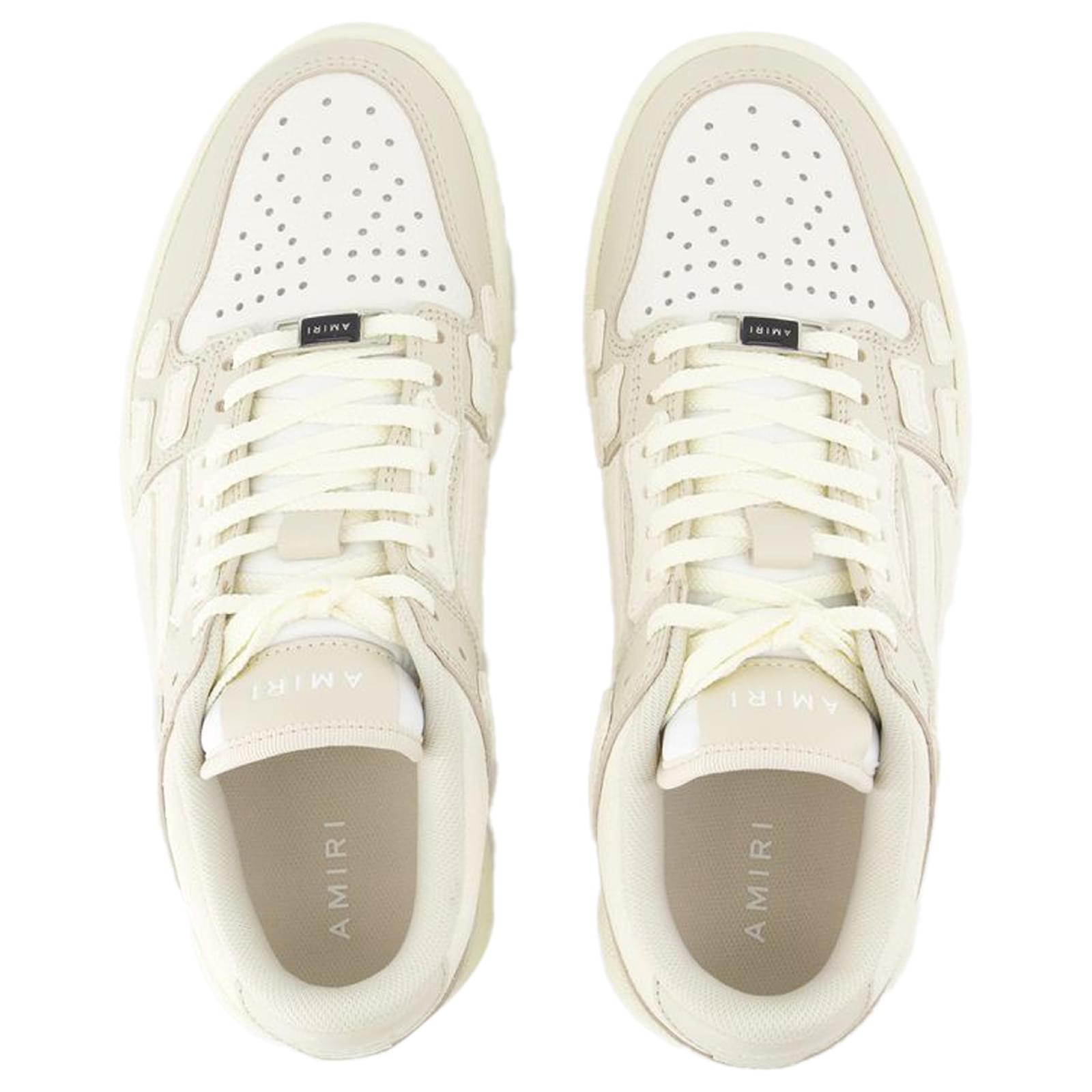 【AMIRI】ベージュ＆ブラウン Skel Top Low スニーカー Skel Top Low Sneakers - Amiri - Leather - Beige Brown Pony