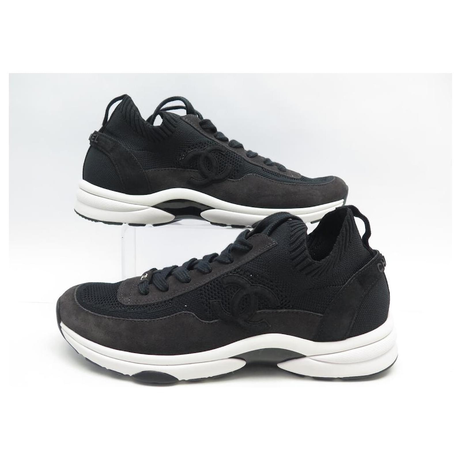 NINE CHANEL LOW TOP TRAINER LOGO CC G38752 43 SNEAKERS SHOES