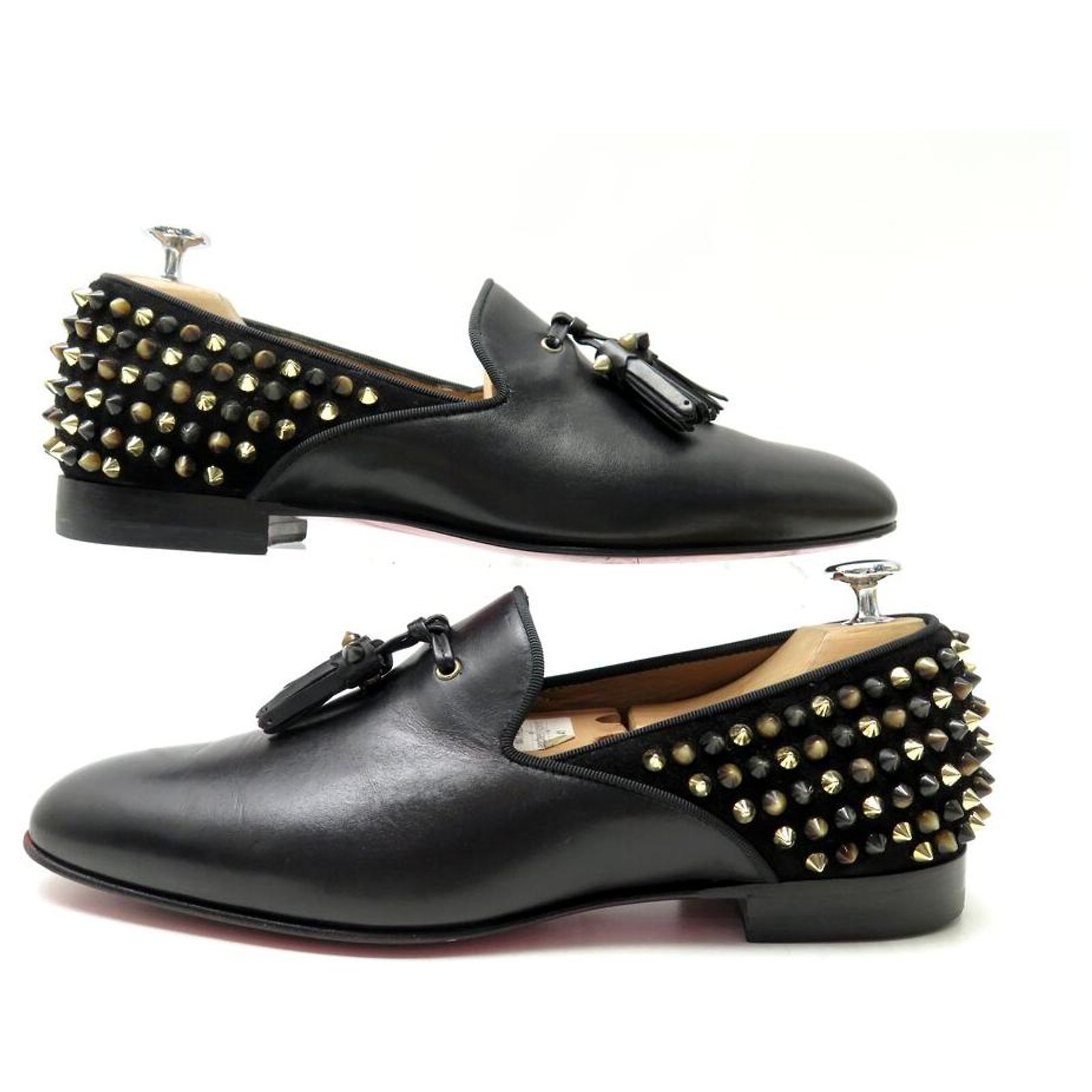 Christian Louboutin Tassilo Flat Spikes Leather flats Christian Louboutin Black size 7.5 US in  main image 3