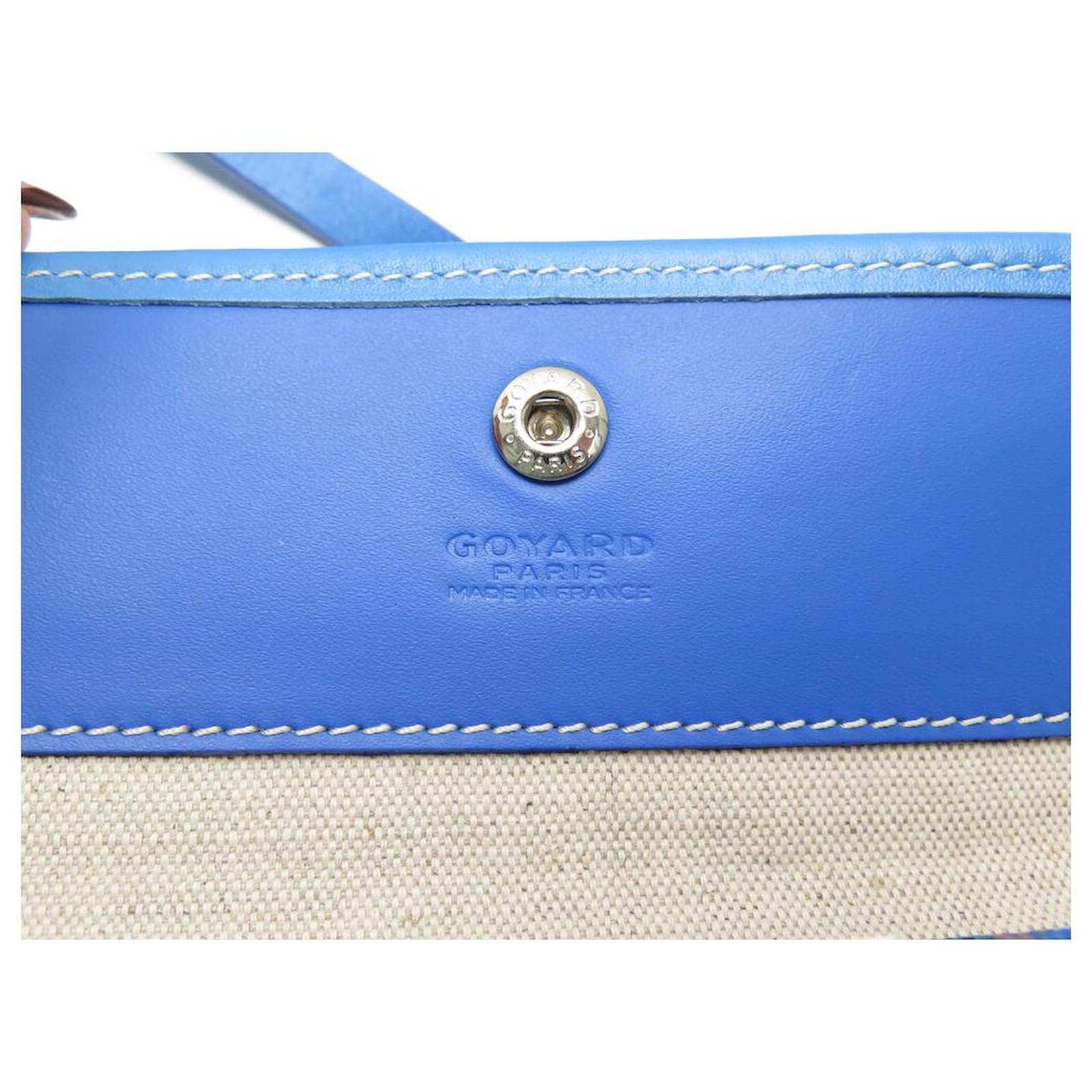 NINE GOYARD SAINT LOUIS PM HANDBAG IN BLUE GOYARDINE CANVAS TOTE