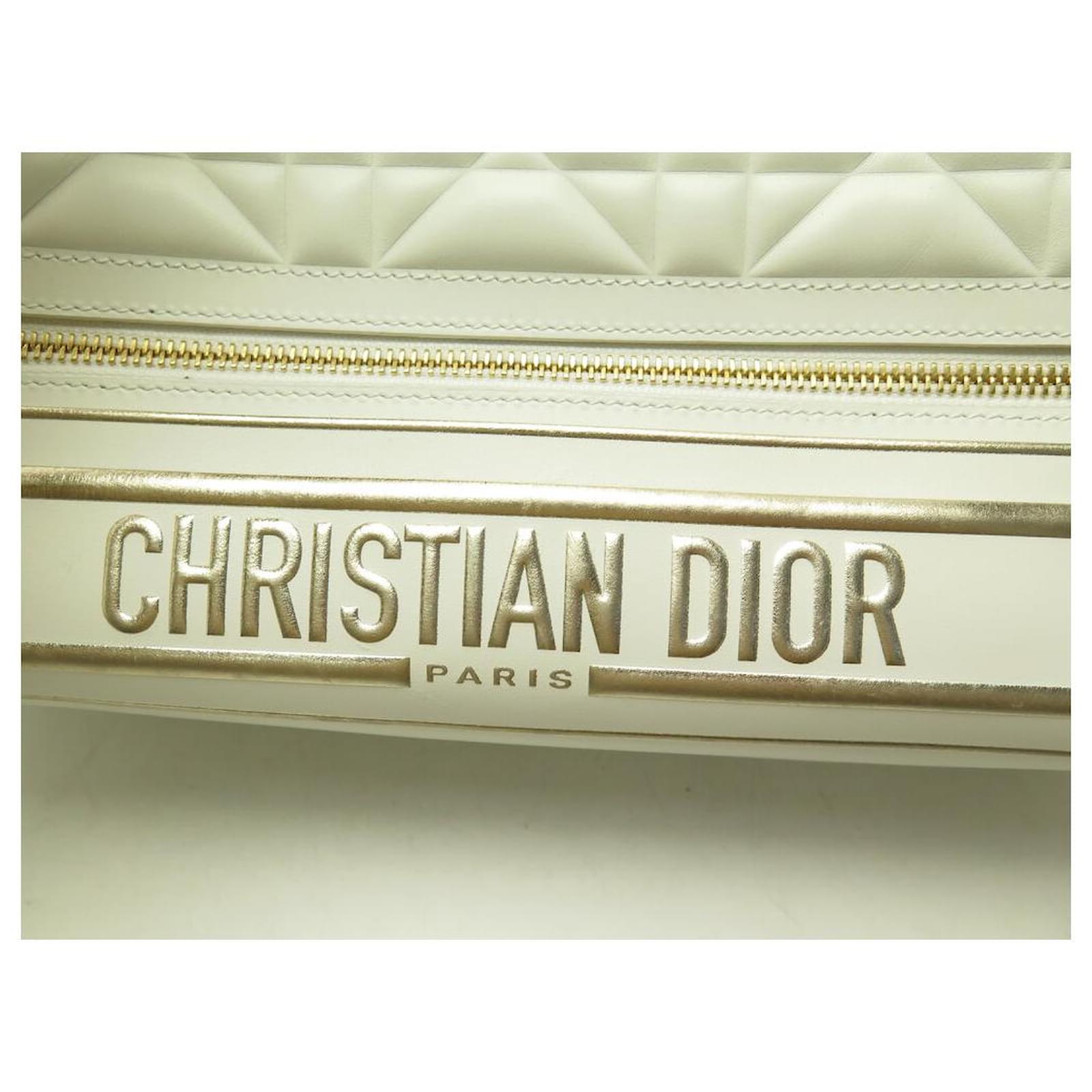 NEW CHRISTIAN DIOR VIBE CANNAGE LEATHER BOWLING SHOULDER BAG ref