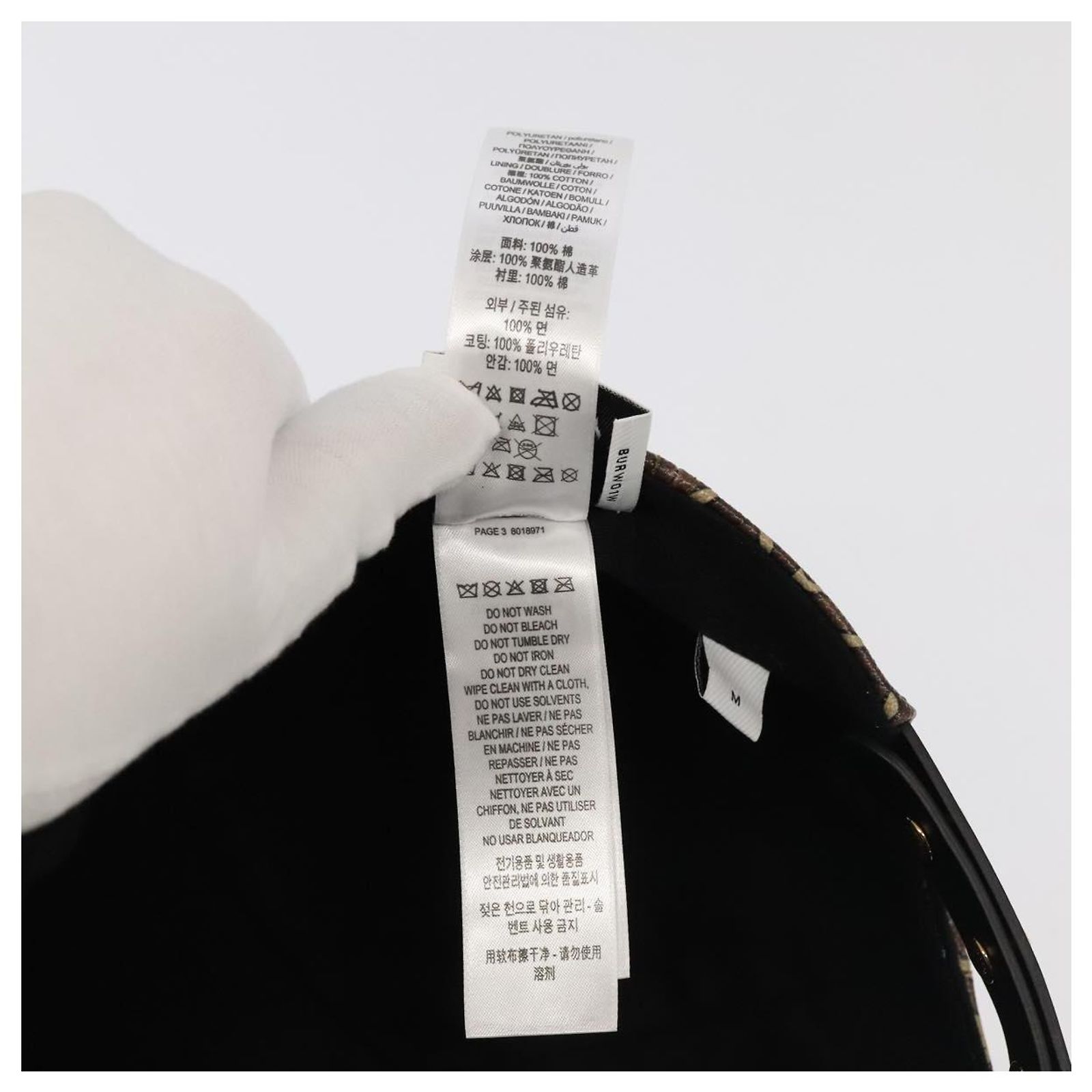 BURBERRY TB Monogram Baseball Cap PVC M Brown 8018971 Auth am7057V BURBERRY TB Monogram Baseball Cap PVC M Brown 8018971 Auth  main image 2