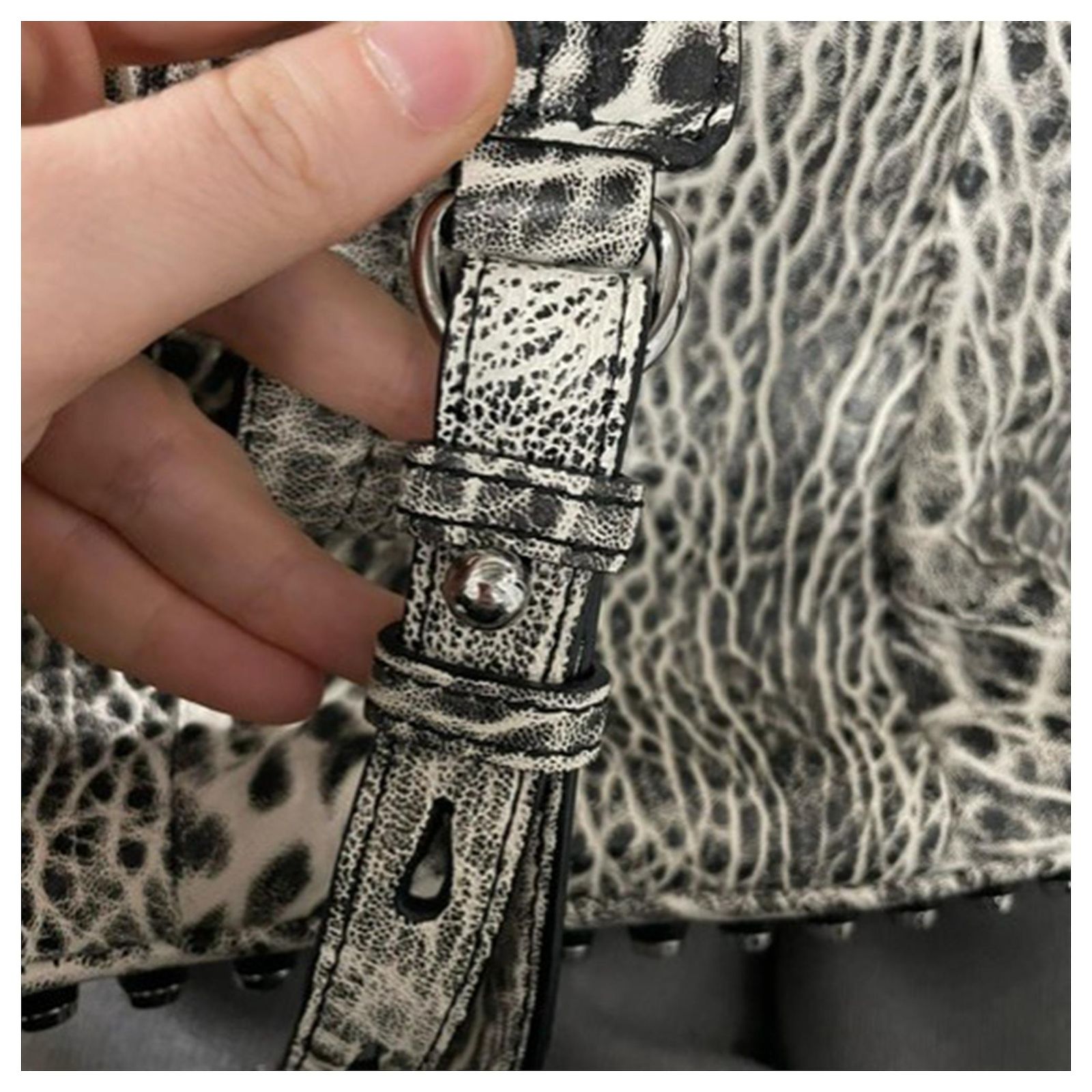 Alexander Wang Dumbo Printed Studded Backpack in Black and 