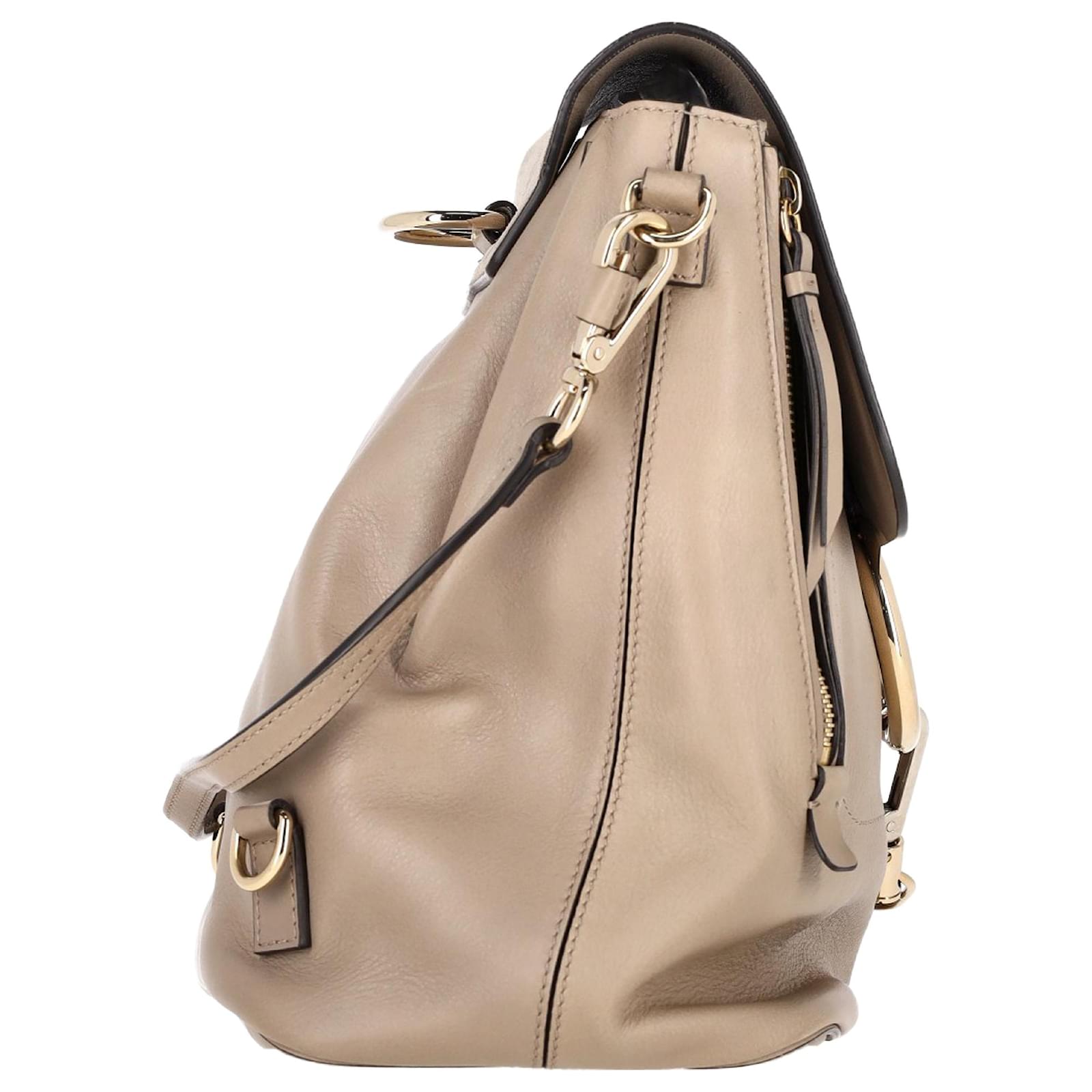 chloe faye mini backpack beige Chloe Faye Zip Leather Backpack | Shoulder Strap | Suede