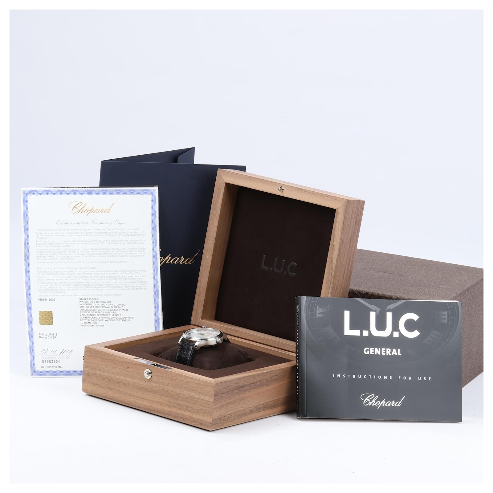 Chopard 1937 Classic 168544-3002 42mm White Dial and Steel x