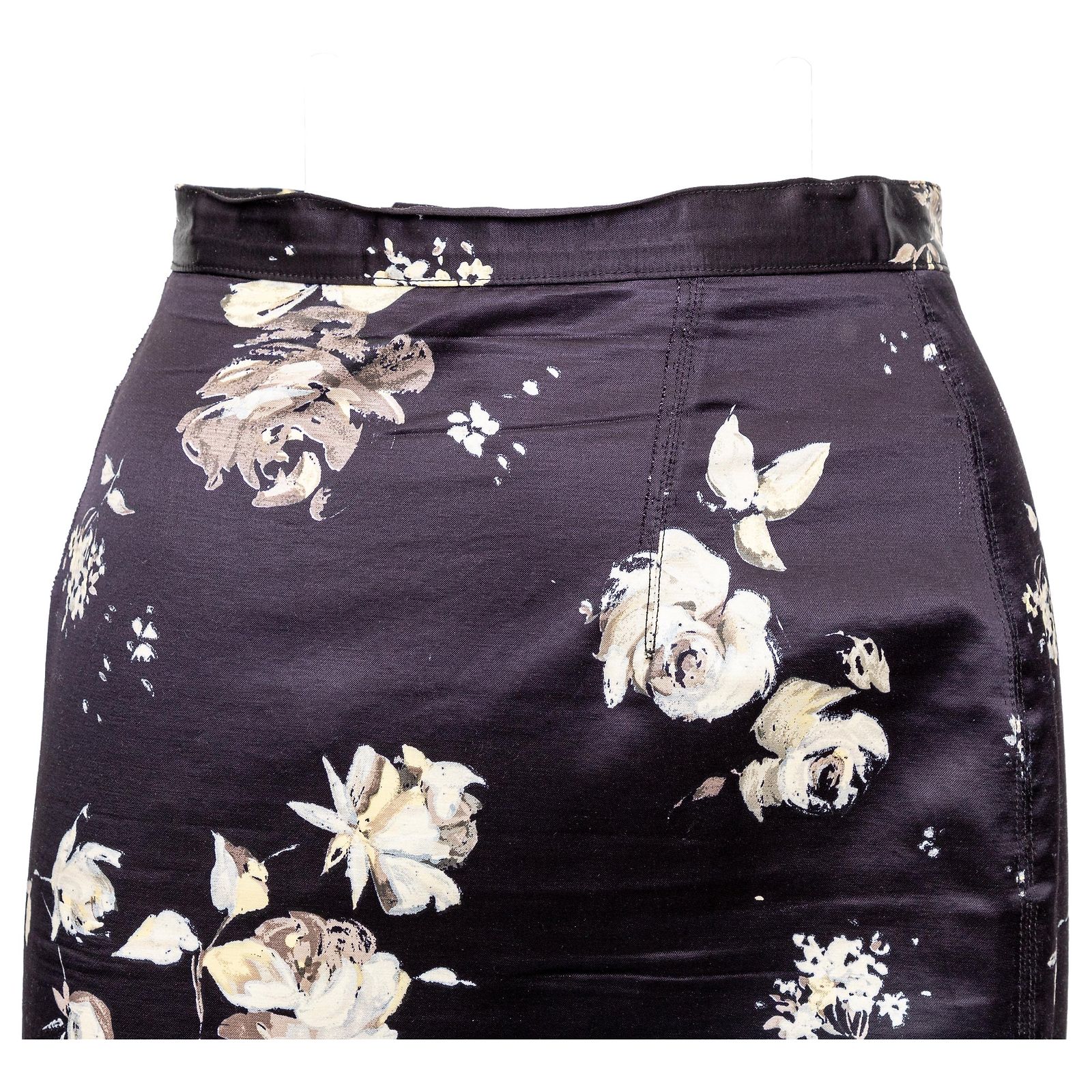Jupe Midi Fleurie En Soie Roberto Cavalli - Collection Printemps-Été 2000 - Taille S - Occasion Parfait état