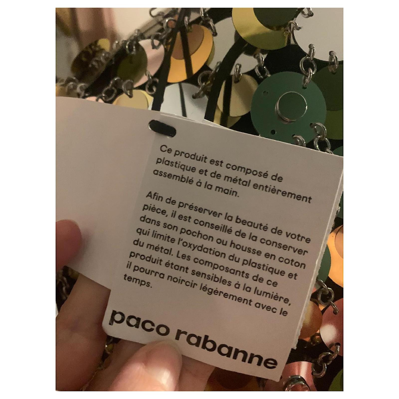 Paco Rabanne Dresses Silvery Golden Metal Plastic