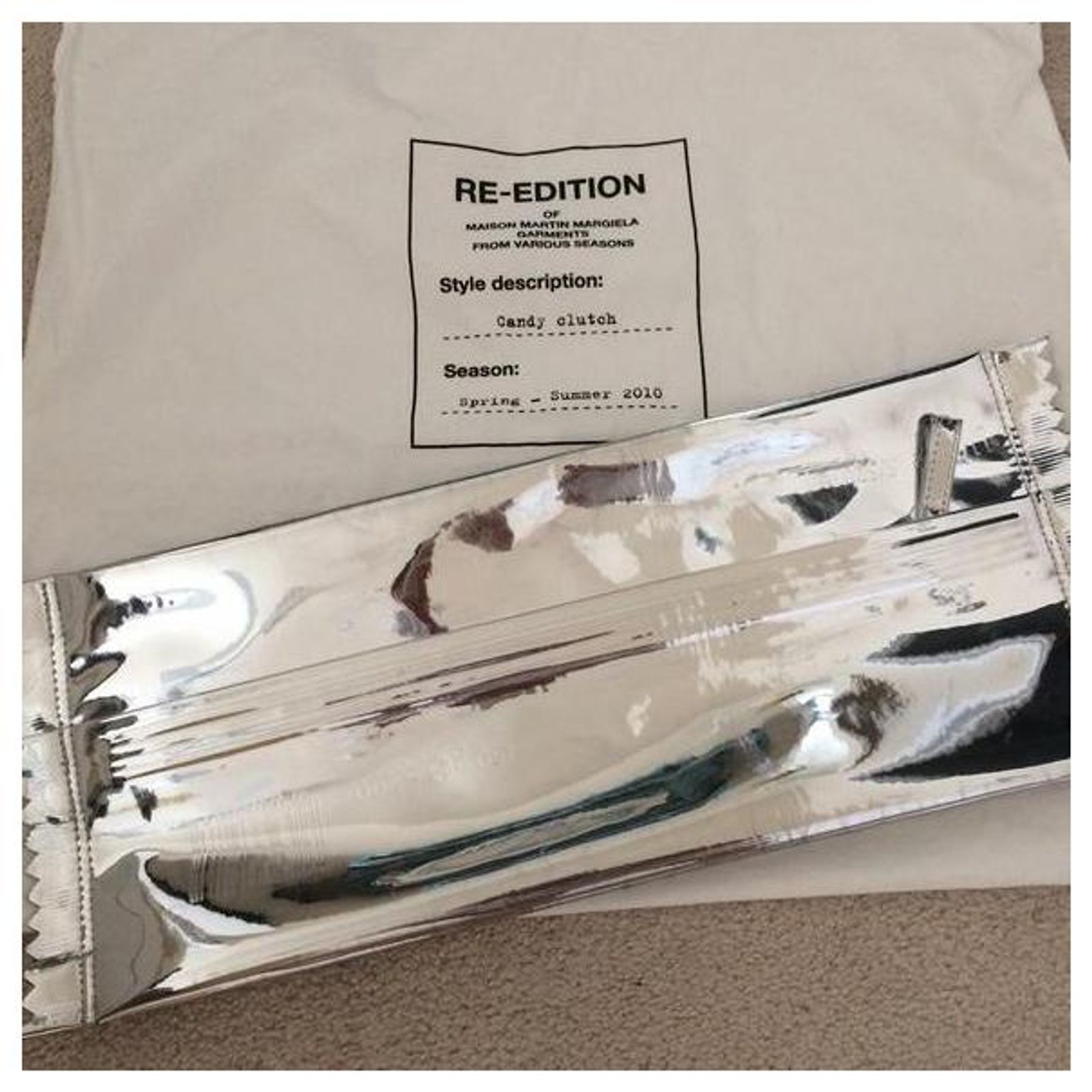 Rare Maison Martin Margiela x H&M Candy Clutch - Metallic Silver 