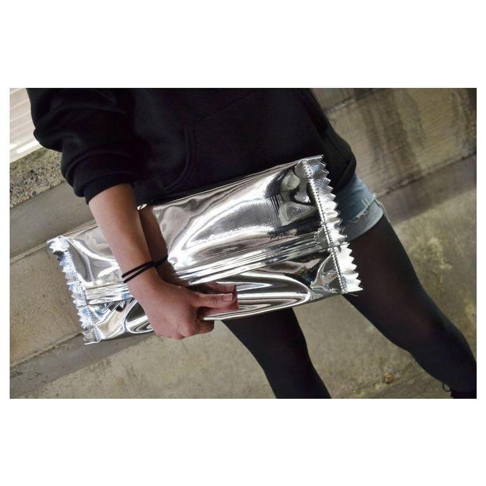 Rare Maison Martin Margiela x H&M Candy Clutch - Metallic Silver 