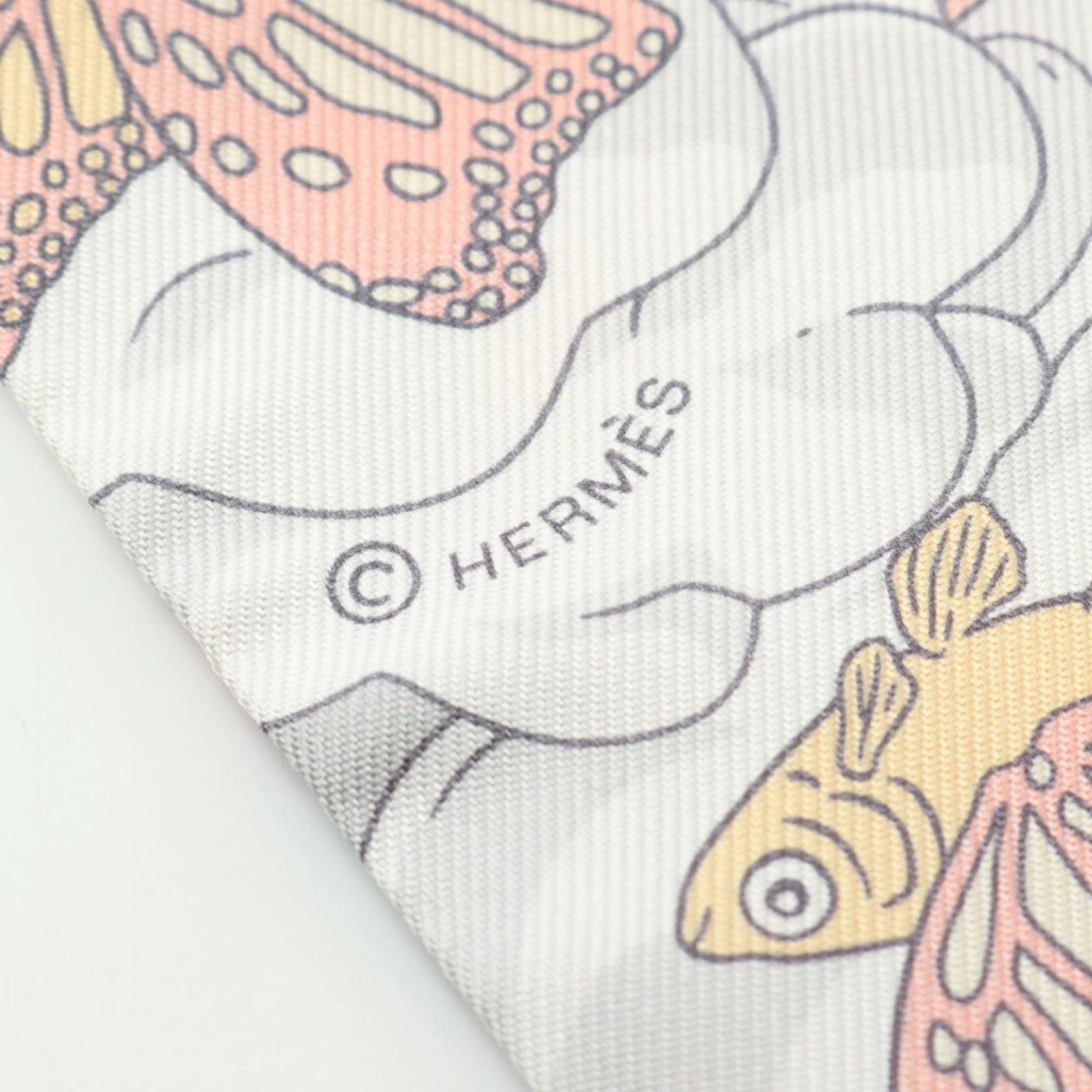 Hermès Hermes Twilly ON MY CLOUD Scarf Brown Multiple colors Silk ref ...