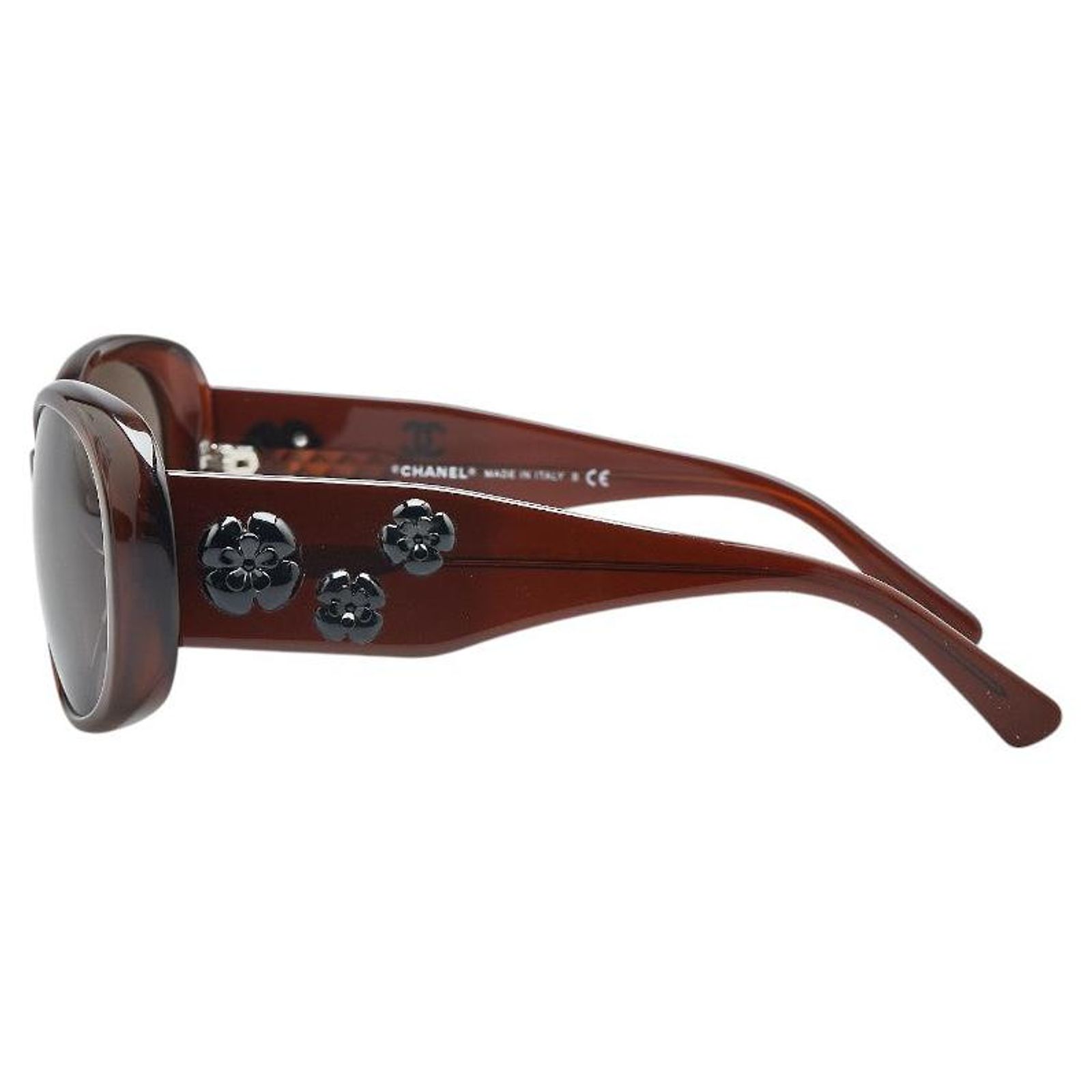 CHANEL サングラス 5113-A カメリア ブラウン Chanel Camellia Sunglasses 5113-A Brown Plastic ref.1773482 (Sold