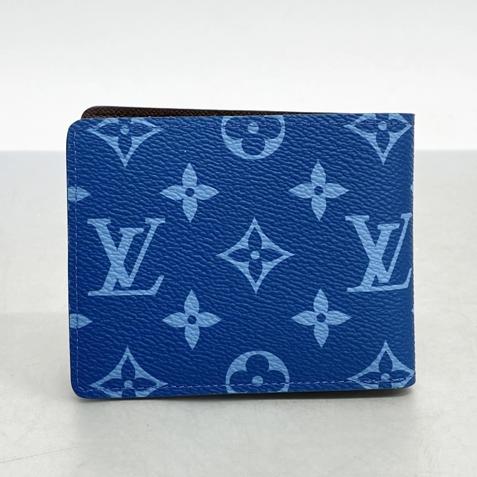 Portefeuille Slender Porte Monnaie Louis Vuitton Bleu Portefeuille