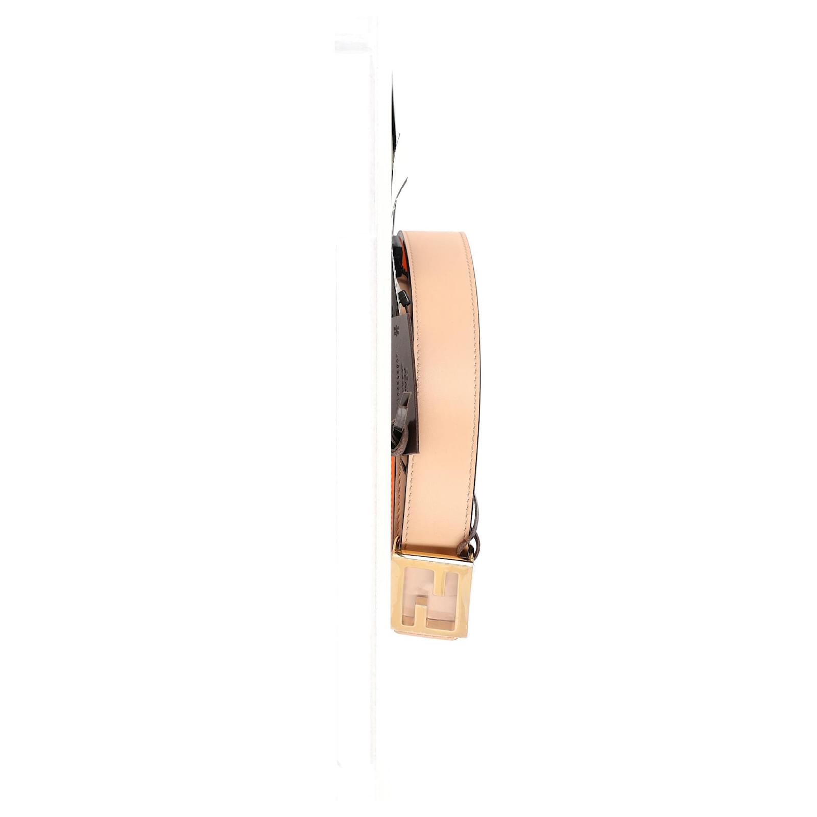 ベルト FENDI Beige Leather Ff Reversible Belt FF Belt Leather Beige | Fendi