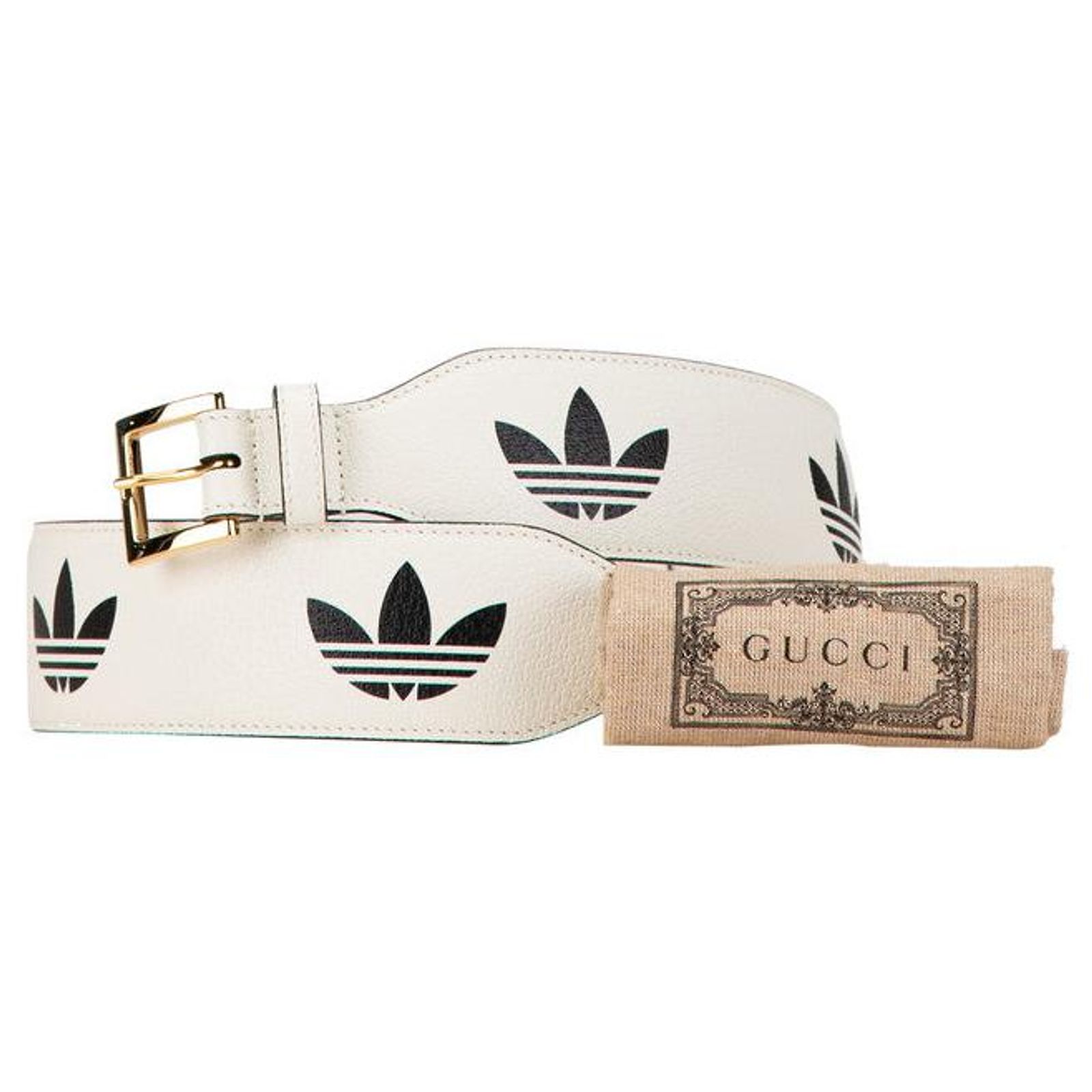 Gucci X Adidas Leather Logo Horse-Bit Belt. Size 85( Small) 406831 Gucci X Adidas GG Marmont Belt Size 85/36 main image 2