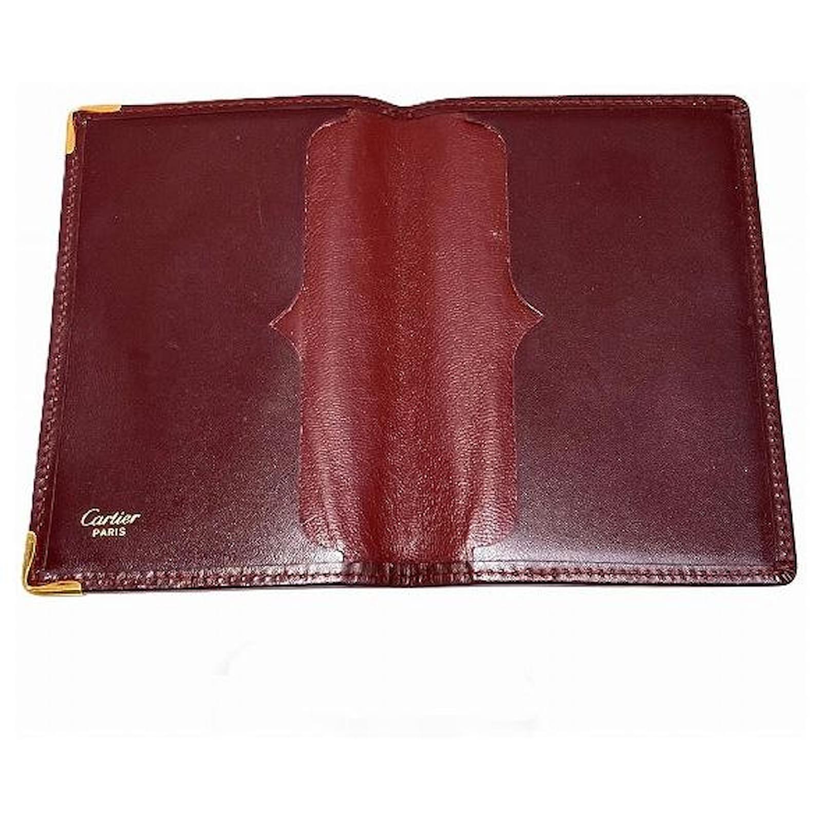 Cartier Must Line Bordeaux Notebook Cover Brown Leather ref.1809602 ...