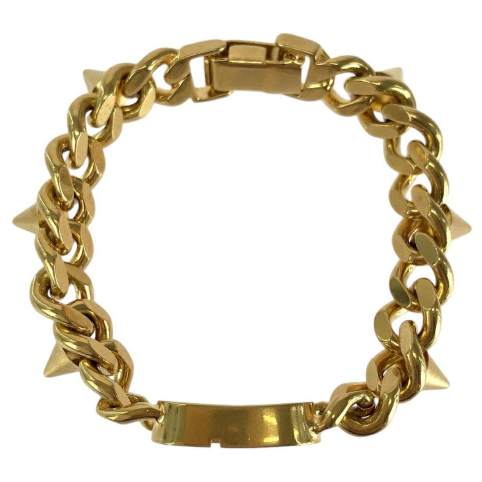 アクセサリー Dior Vintage CD Logo gold bracelet Christian Dior Bracelet Dior Cd Logo Bangle Metal Gold Inner