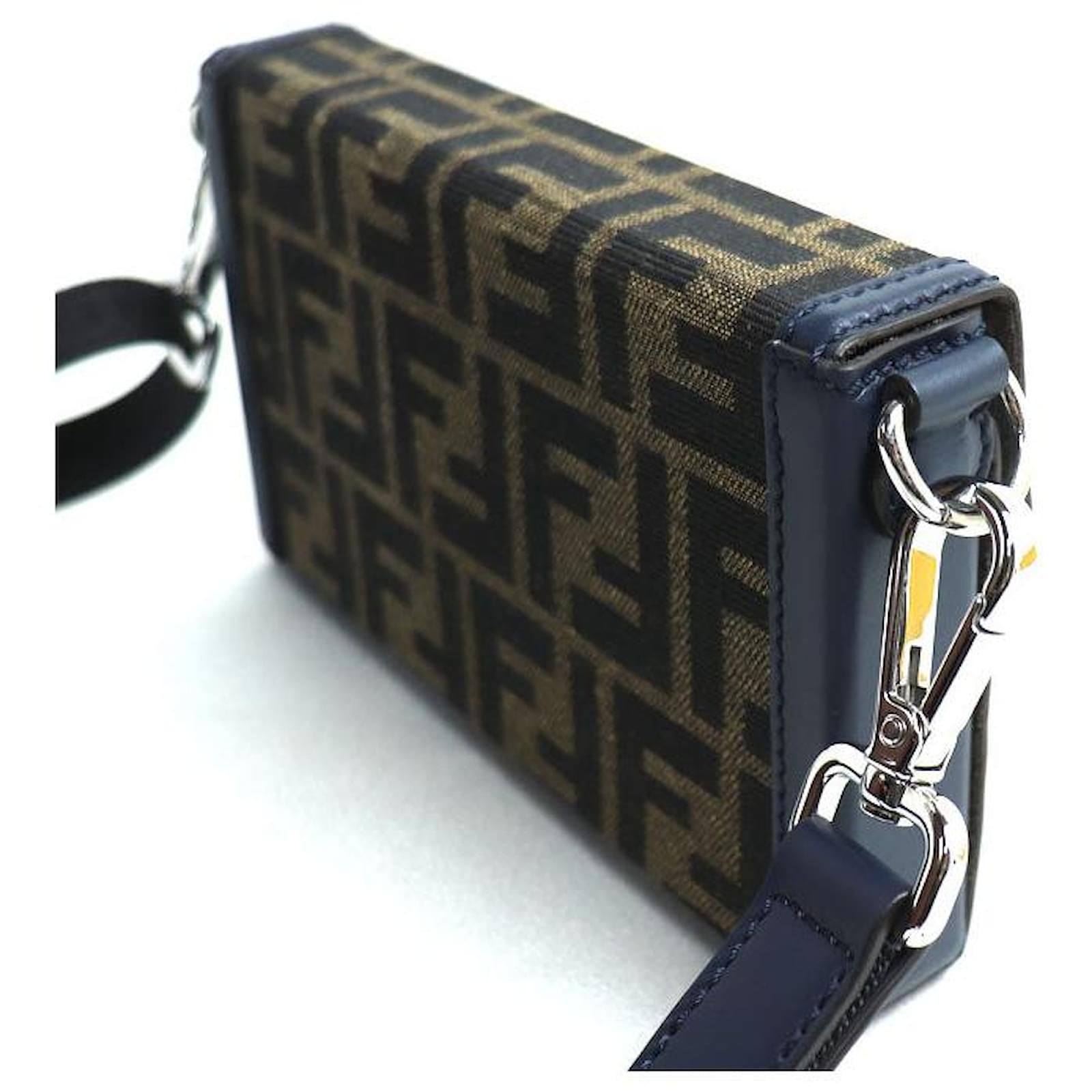 【FENDI】Baguette Soft Trunk Phone Pouch ★関税送料込み Fendi Baguette Soft Trunk Phone Pouch Shoulder Bag Blue