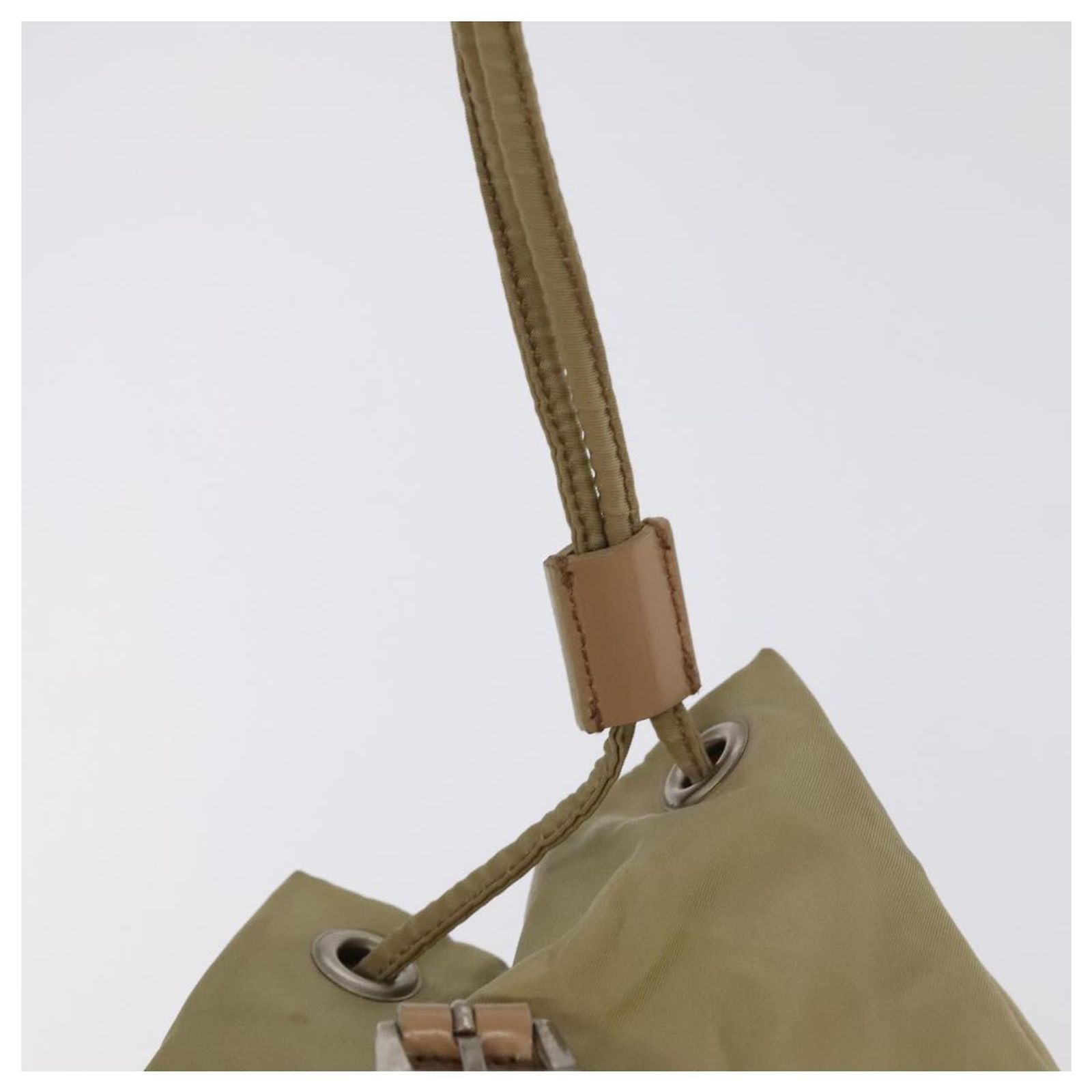 PRADA Backpack Nylon Khaki Silver Auth 98100 Prada PRADA BACKPACK NYLON KHAKI | Grailed main image 2