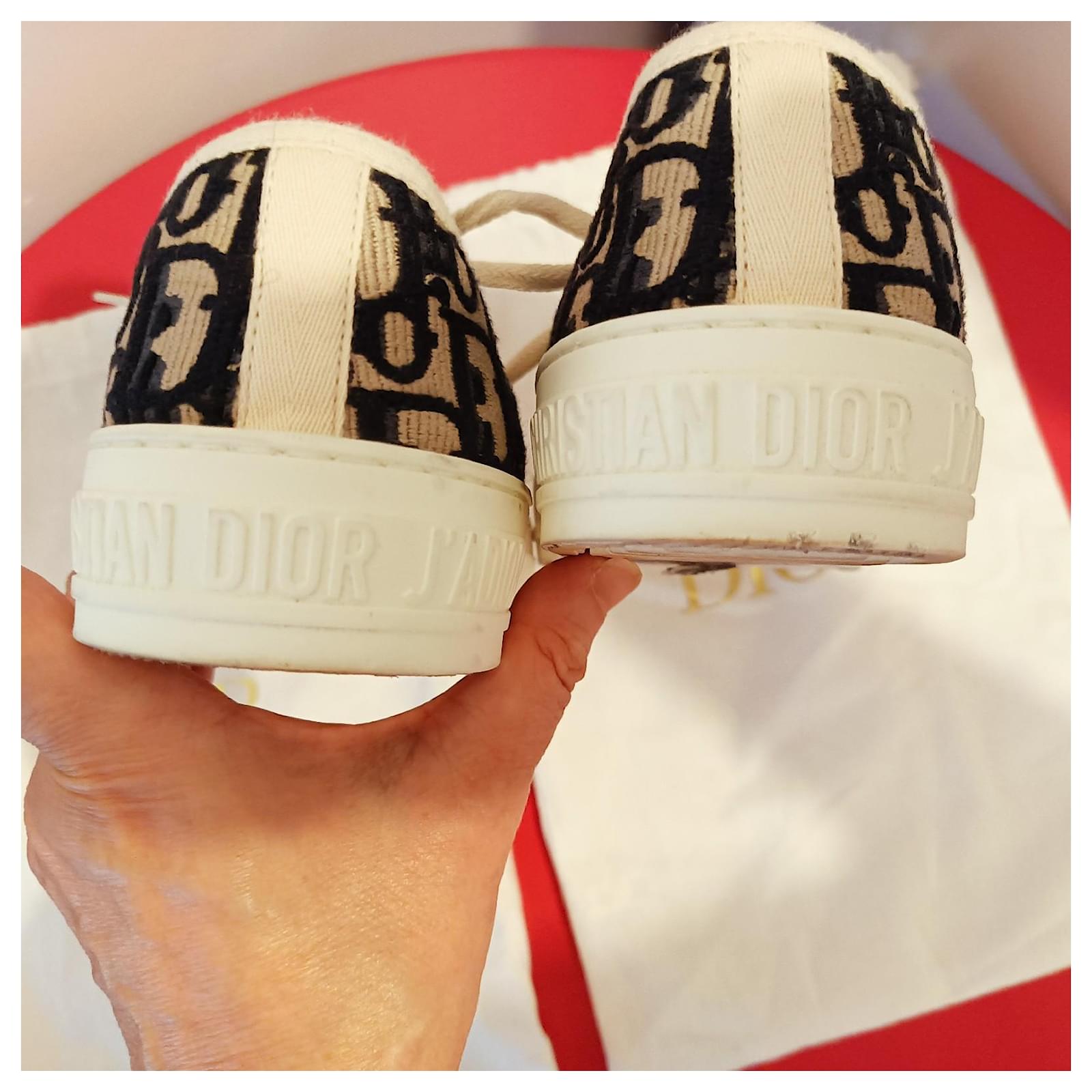 Canvas sneakers Walk 'n' Dior Navy blue Cloth Joli