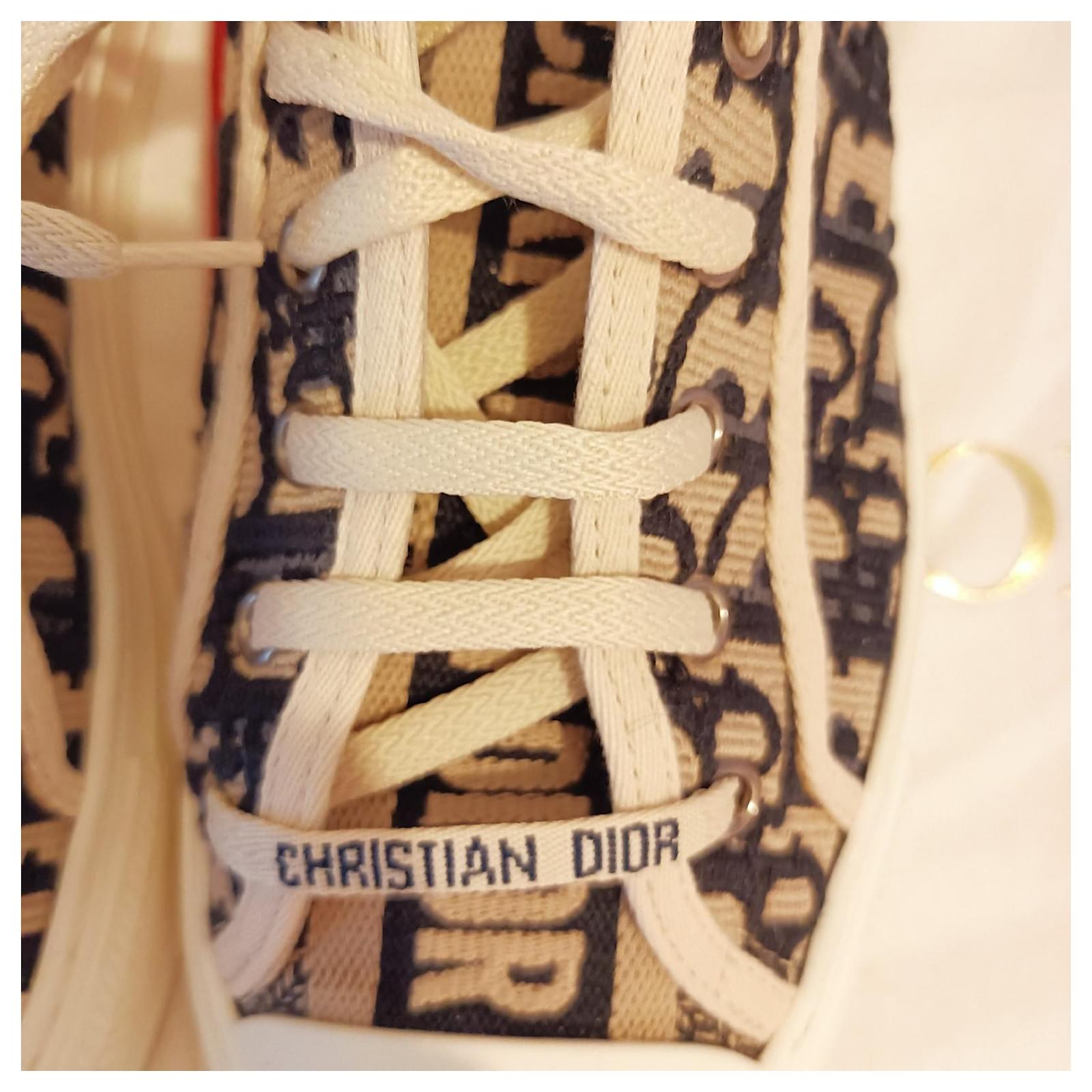 Canvas sneakers Walk 'n' Dior Navy blue Cloth Joli