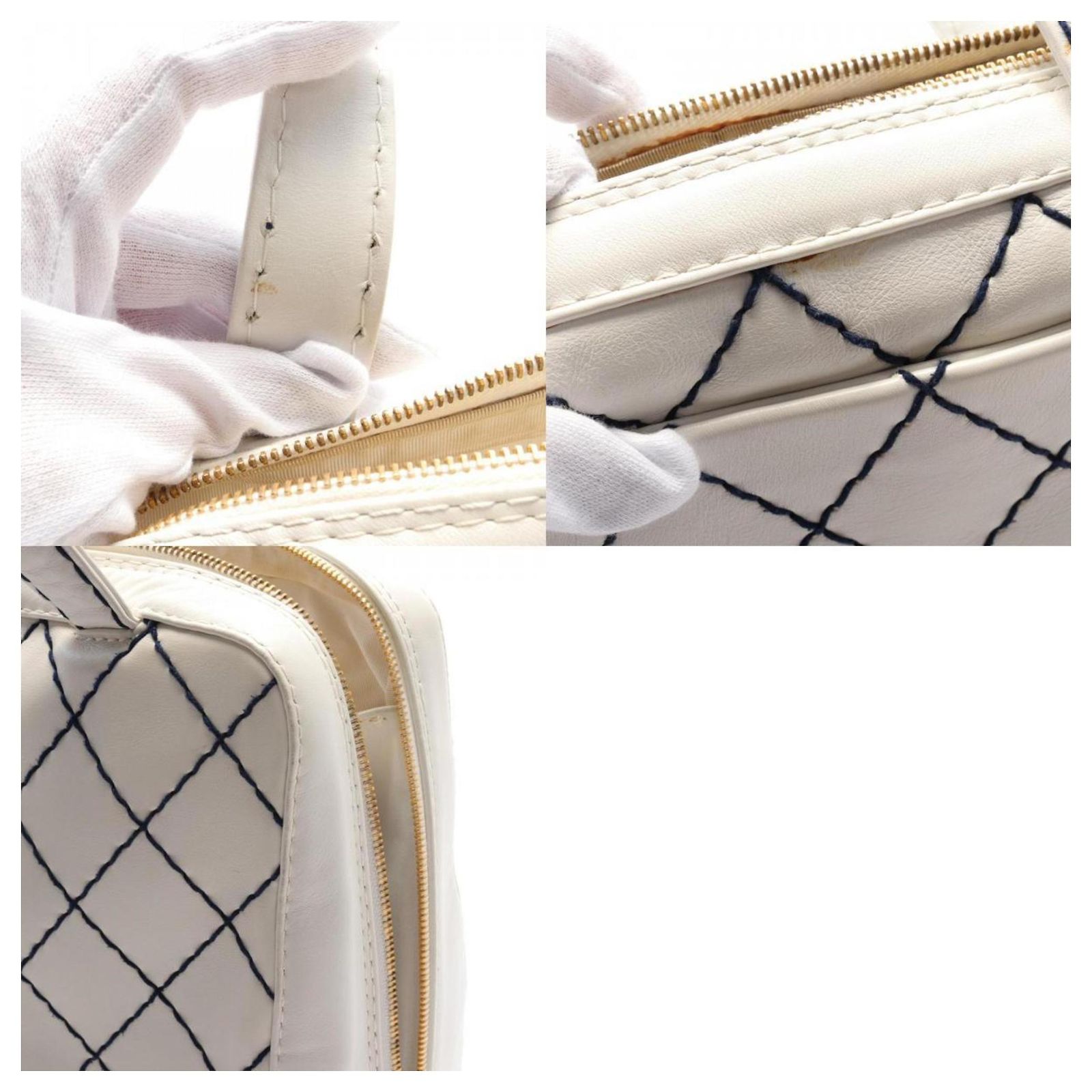 Chanel Coco Mark White Leather ref.1817298 - Joli Closet