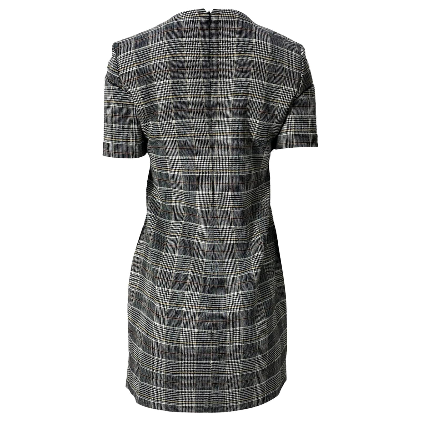 slim fit dress slacks Make A Debut Plaid Strapless Pleated Mini Dress