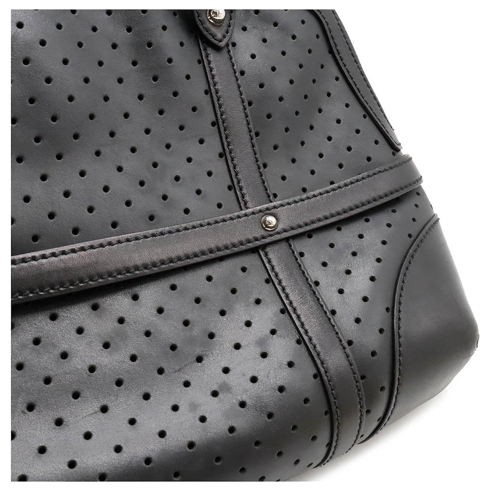 Gucci Leather Interlocking G 2way Bag 114887 Black ref.JC1820176