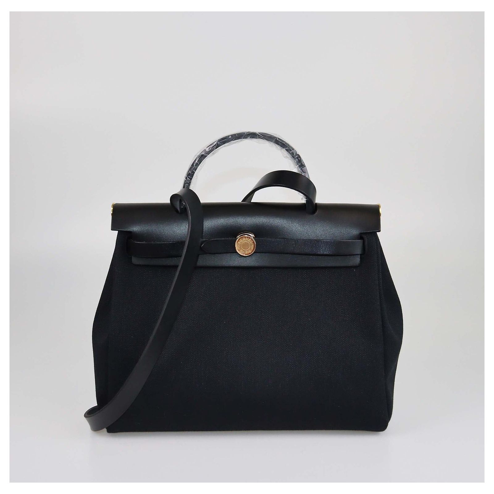 Hermès Hermes Black Herbag Zip 31 Bag Leather ref.1821073 - Joli Closet