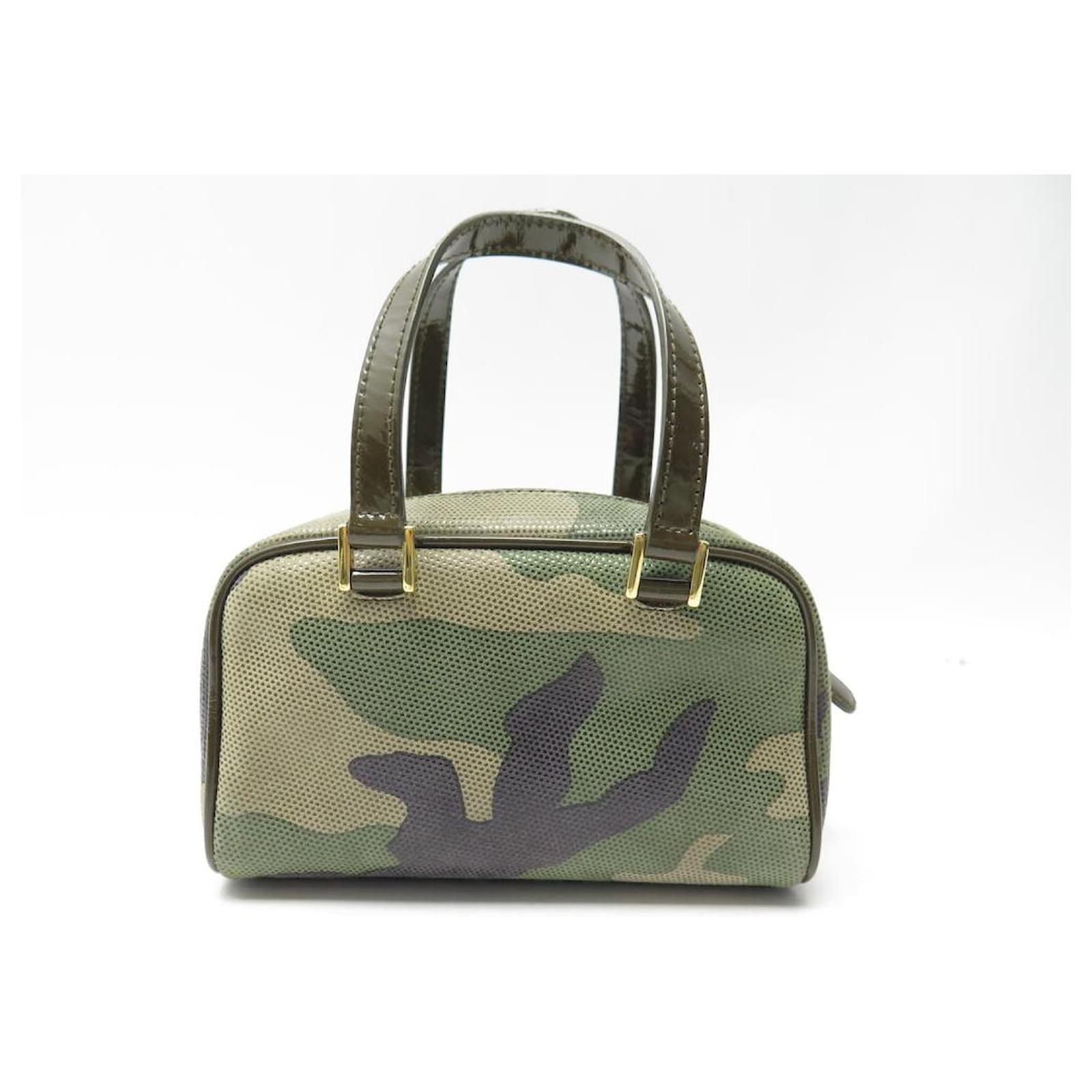 NEW CHRISTIAN DIOR MINI BOWLING CAMOUFLAGE KHAKI JOHN
