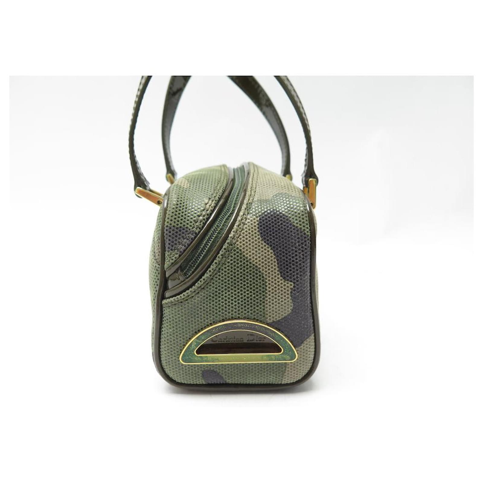 NEW CHRISTIAN DIOR MINI BOWLING CAMOUFLAGE KHAKI JOHN