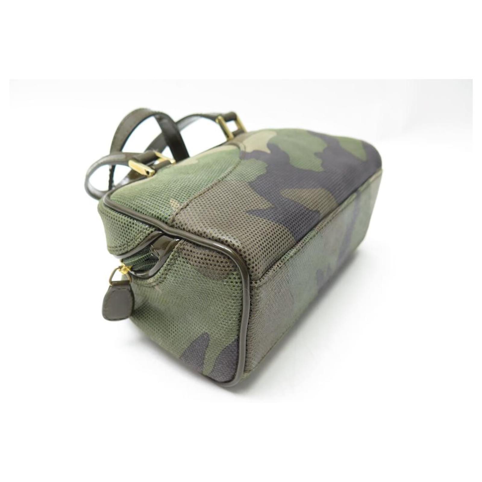 NEW CHRISTIAN DIOR MINI BOWLING CAMOUFLAGE KHAKI JOHN