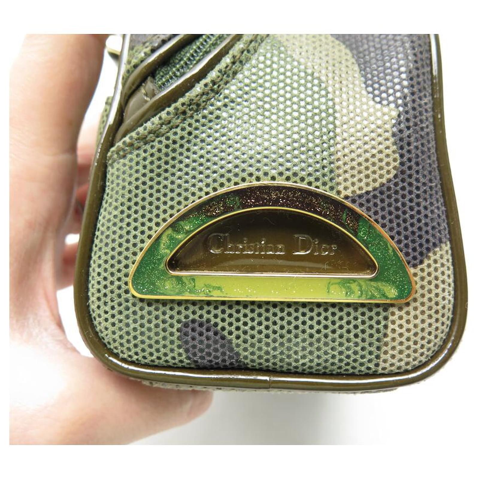 NEW CHRISTIAN DIOR MINI BOWLING CAMOUFLAGE KHAKI JOHN
