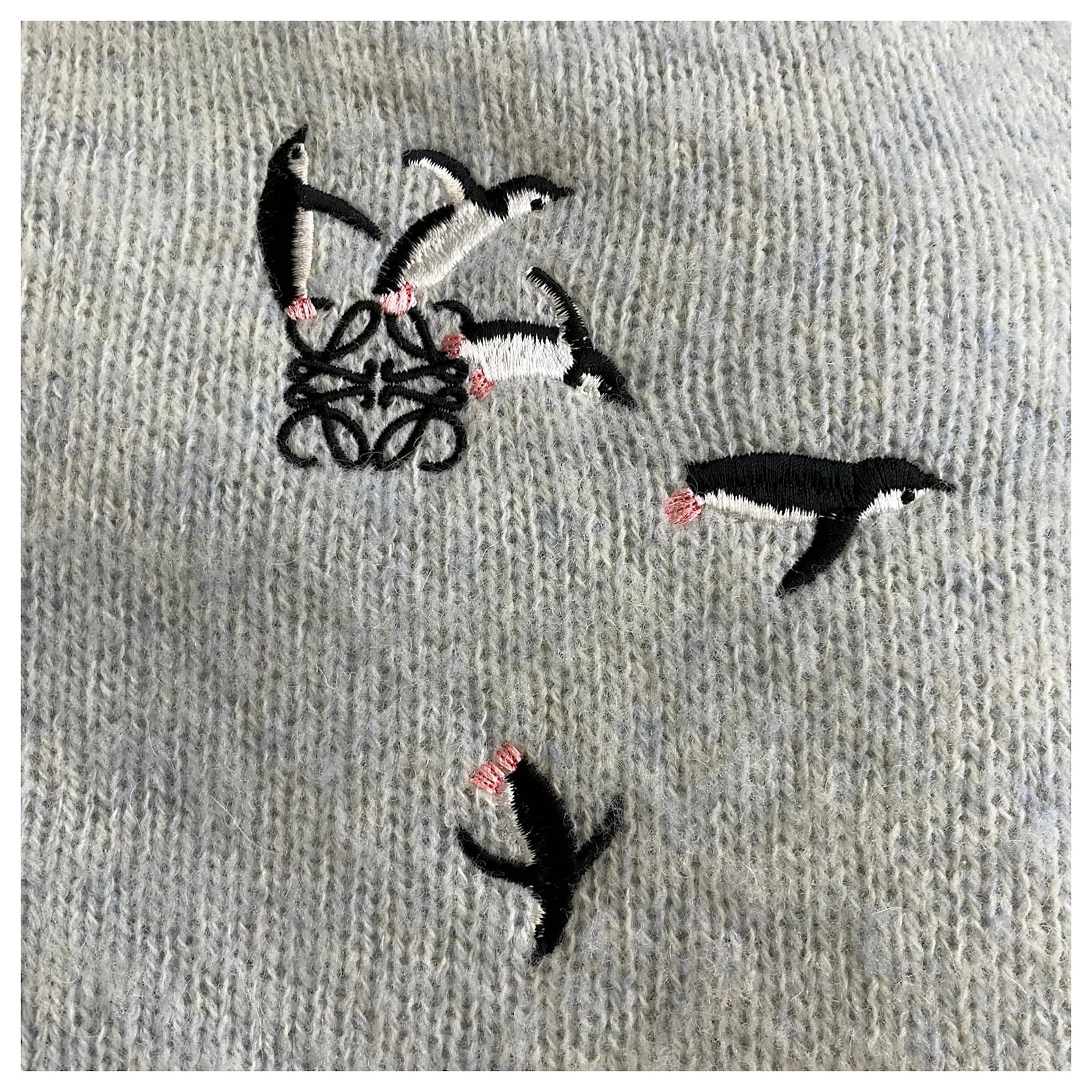 LOEWE - LOEWE Suna Fujita ペンギンセーター Loewe Penguin Embroidered Suna Fujita Wool Sweater