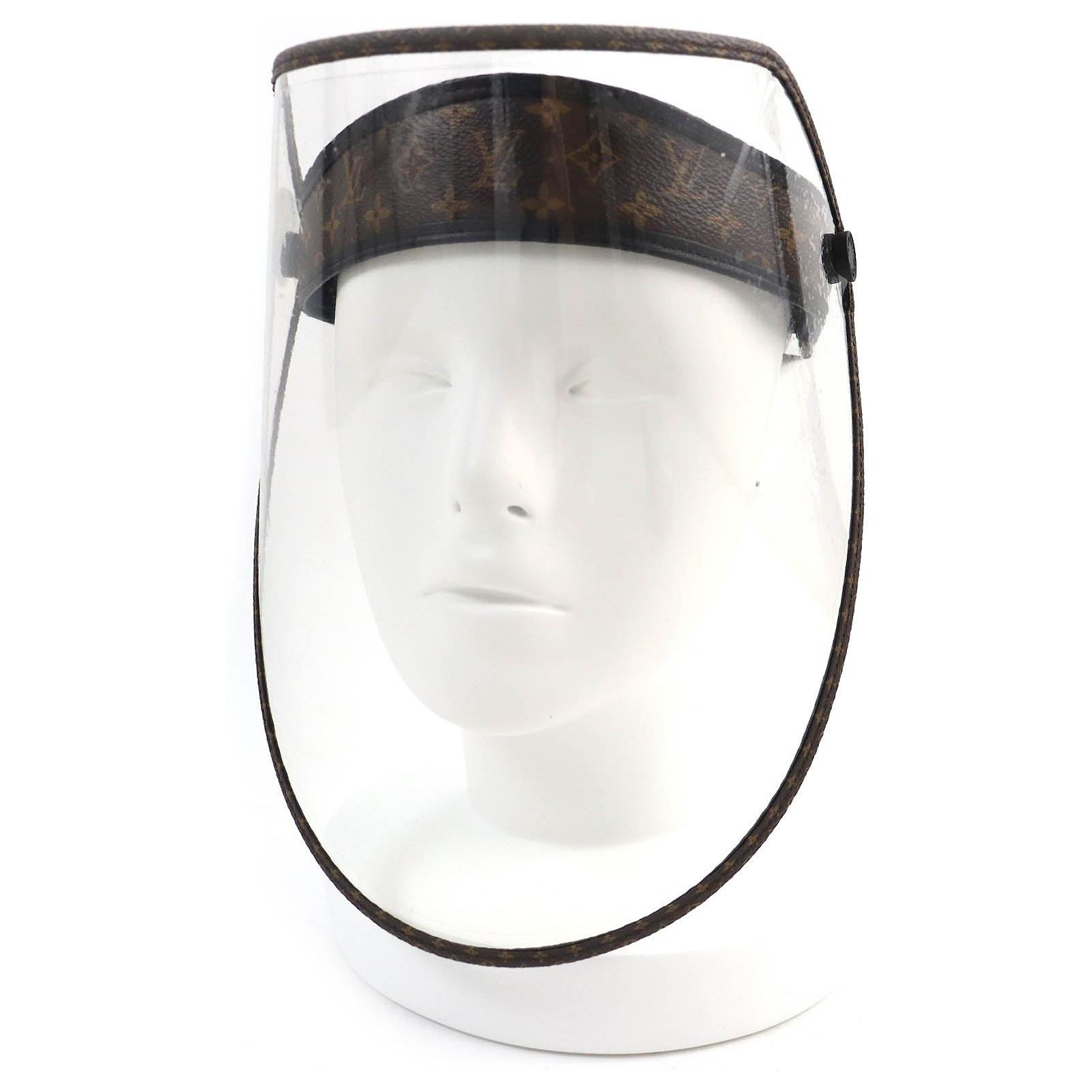 Louis Vuitton Monogram Sun Visor Face Shield Brown Cloth ref 