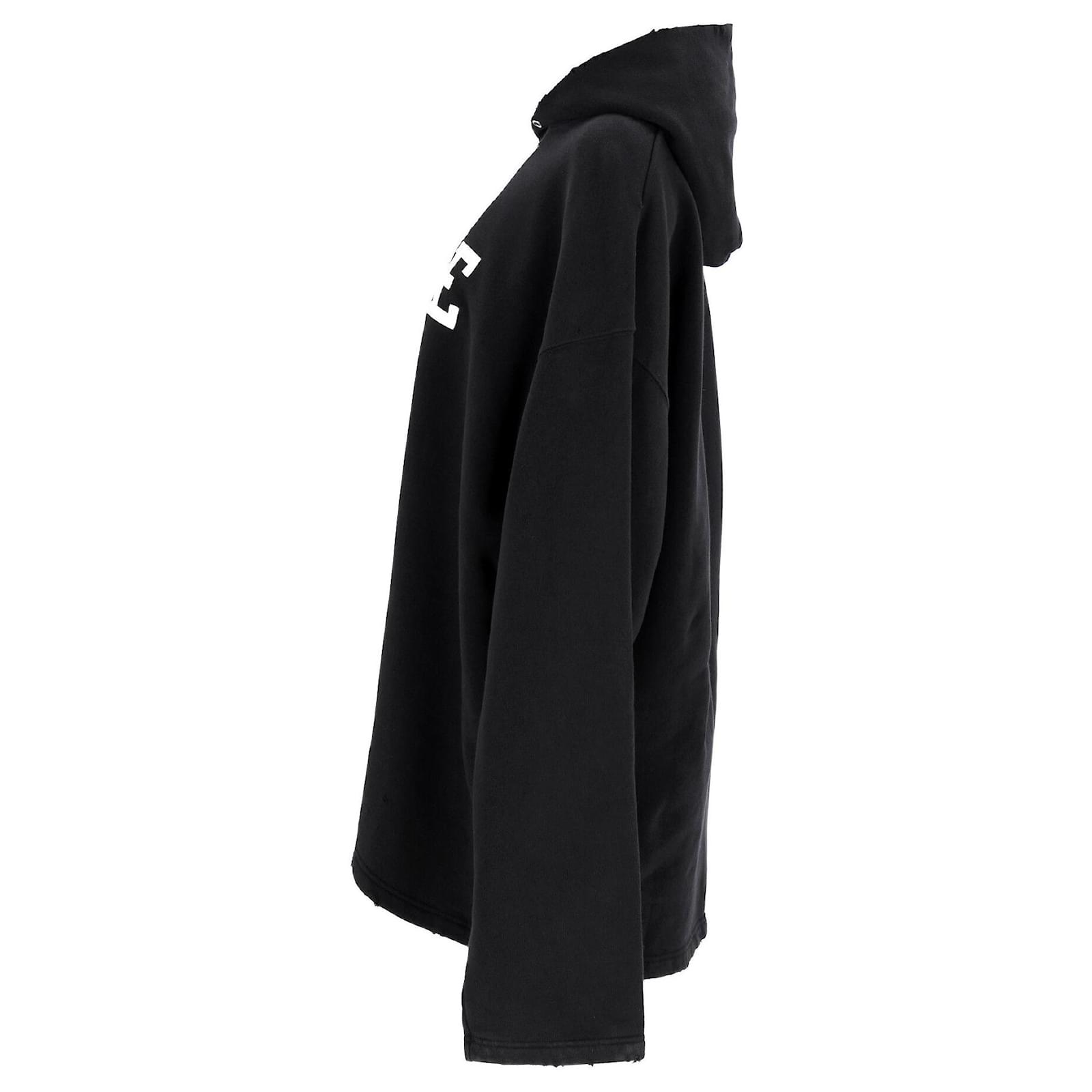 Balenciaga Free No Rib Hoodie Black Cotton ref.1827004 - Joli Closet