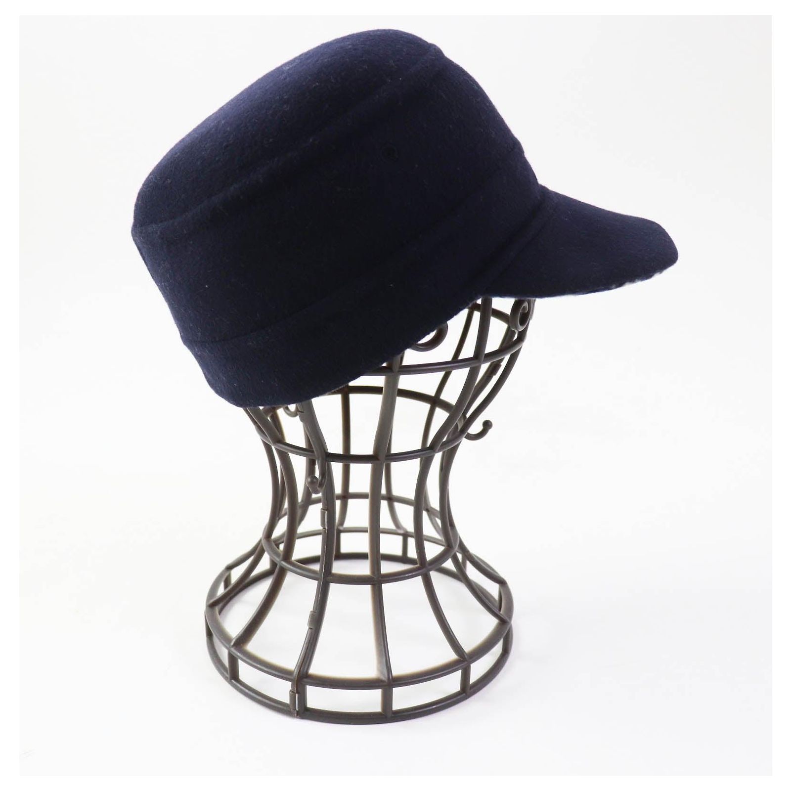 Dior Cap Oblique Wool Silk Cap Christian Dior Wool Oblique Reversible Chic Military Cap 57  main image 3